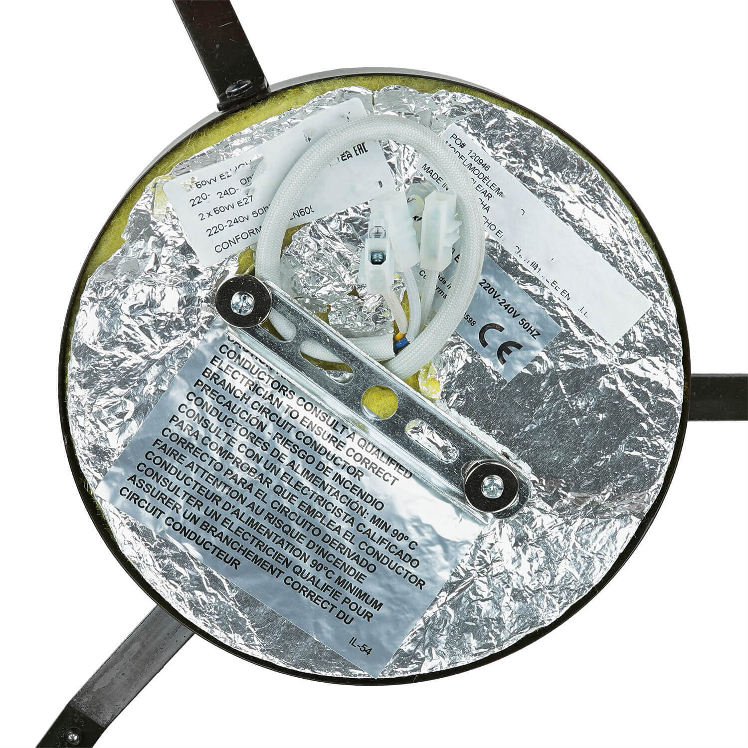 Premium Tiffany Lampe FARFALLA verre coloré ronde Ø42cm Aluminium, Schläger, Kochpfanne, Kochgeschirr, Klebeband