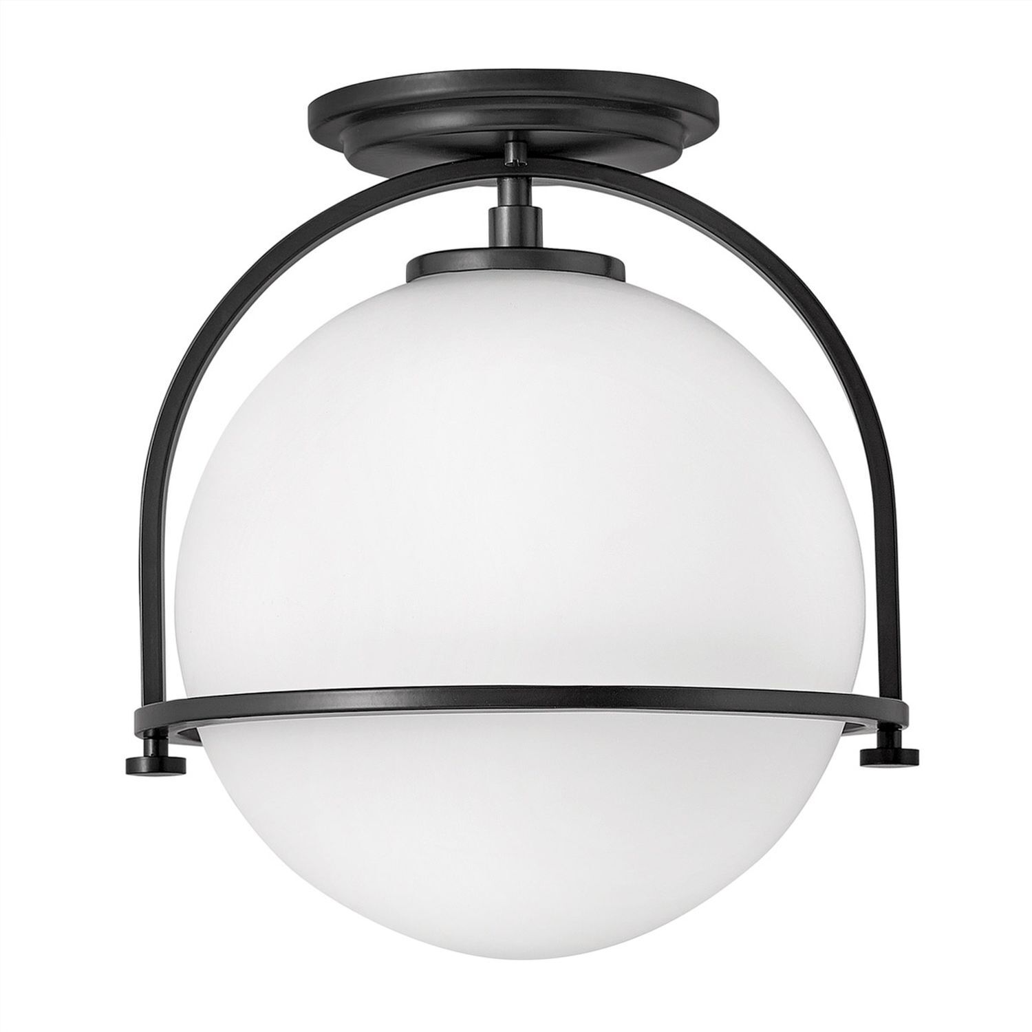 Lampe de plafonnier métal verre Ø 28,2 cm rond noir blanc E27 Leuchte, Lampe, Deckenleuchte
