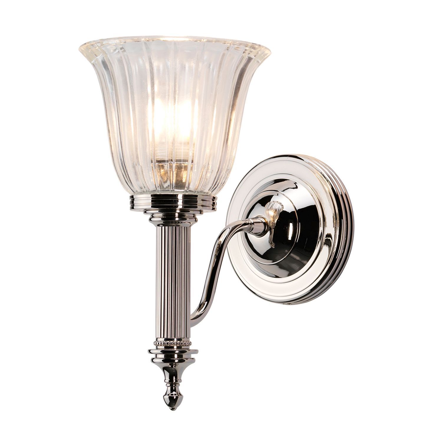 Designer Wandlampe Badezimmer aus Messing in Nickel Leuchte, Drinnen, Zimmer, Duscharmatur, Lampe
