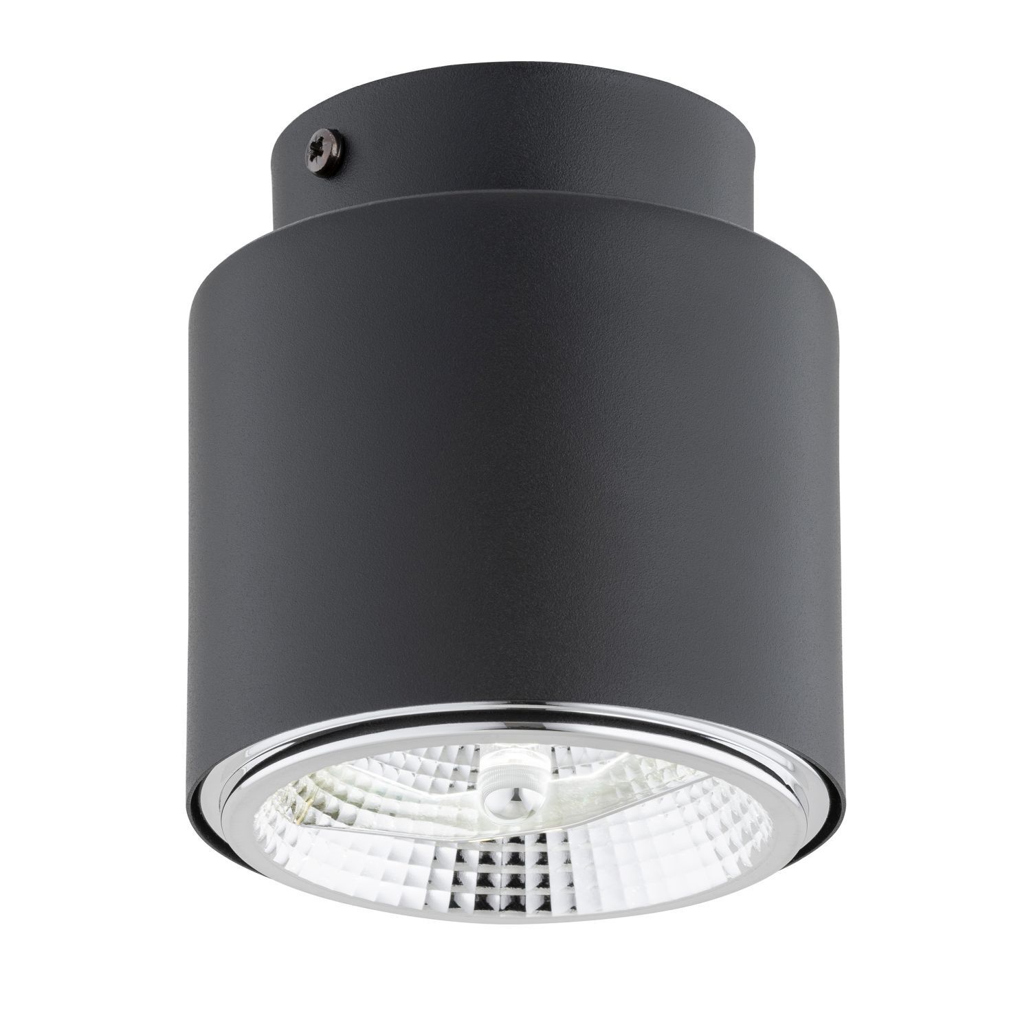 Aufputz Deckenlampe Metall Ø 11,5 cm klein GU10 AR111 Schwarz Deckenleuchte, Beleuchtung