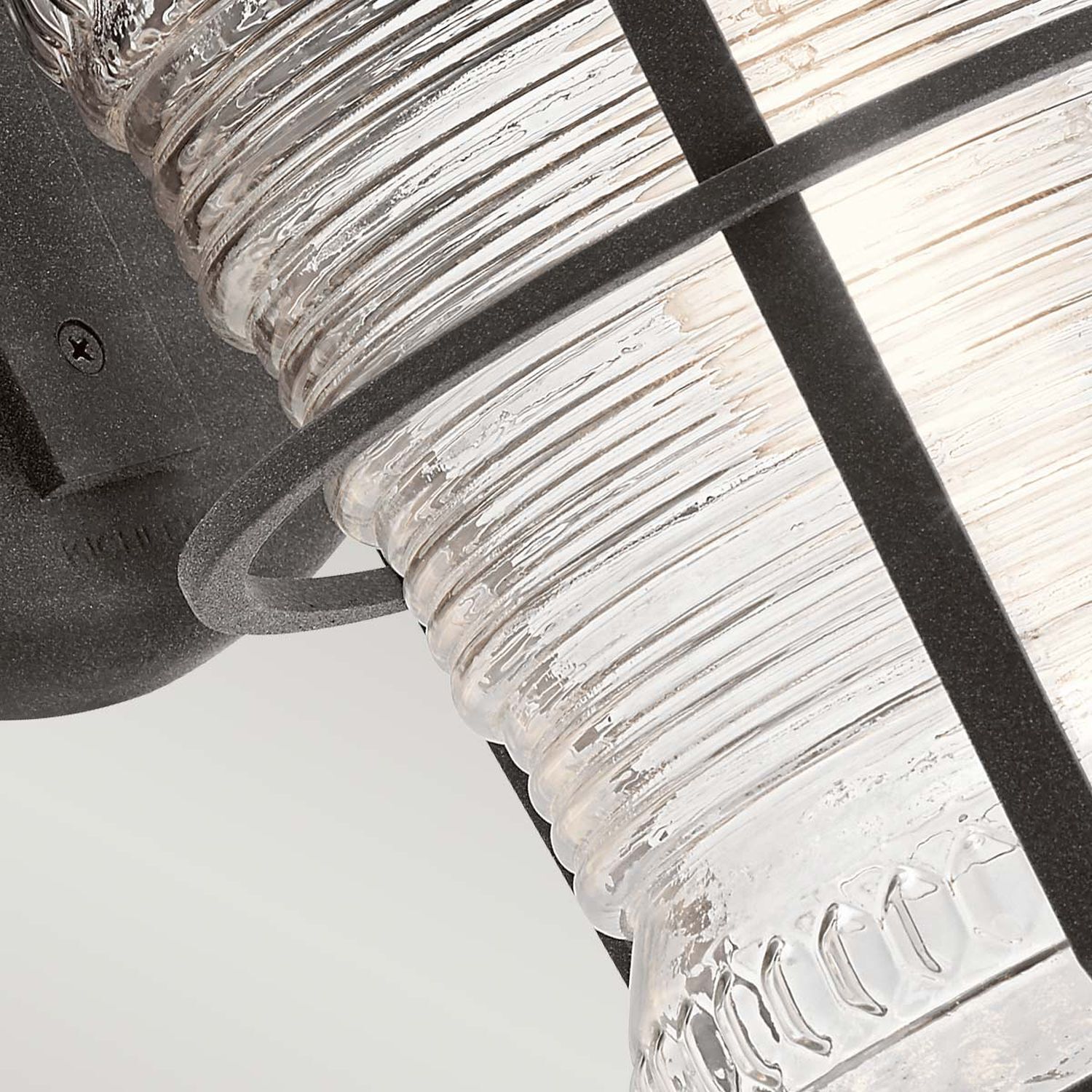 Lampe d'extérieur vintage mur alu verre 45,7 cm de haut IP44 E27