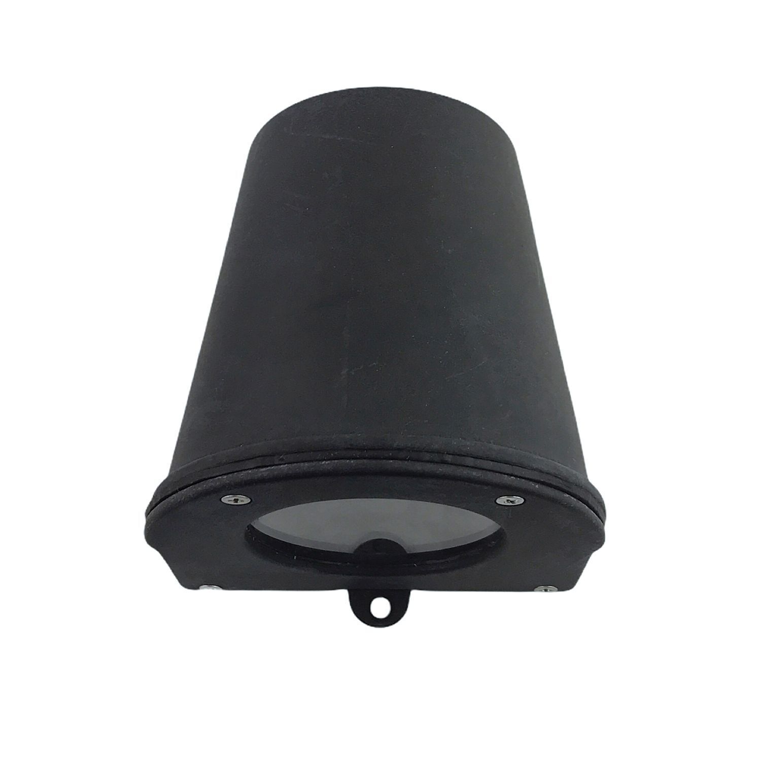 Lampe murale d'extérieur noir antique H : 10 cm Downlight laiton