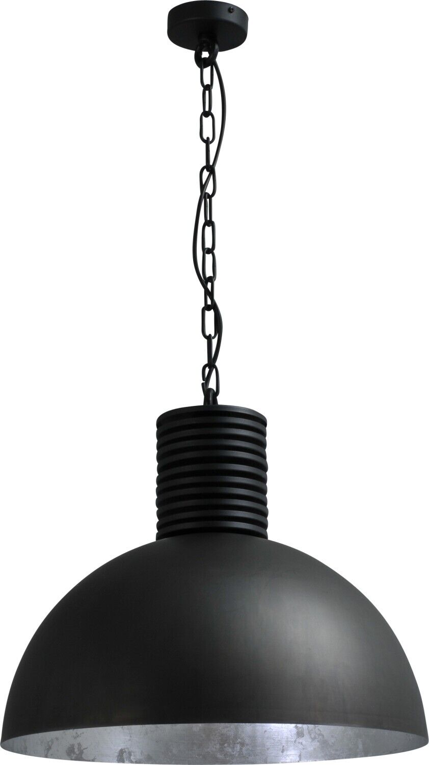 Premium Lampe à suspendre LARINO Gris Métal Argent Ø50cm