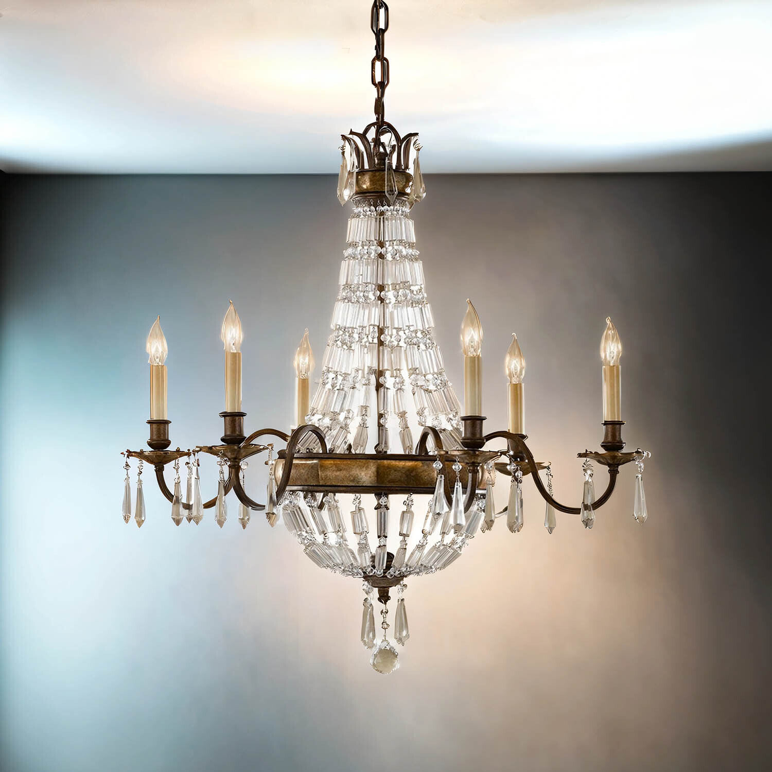 Lustre baroque cristal Ø69cm design opulent