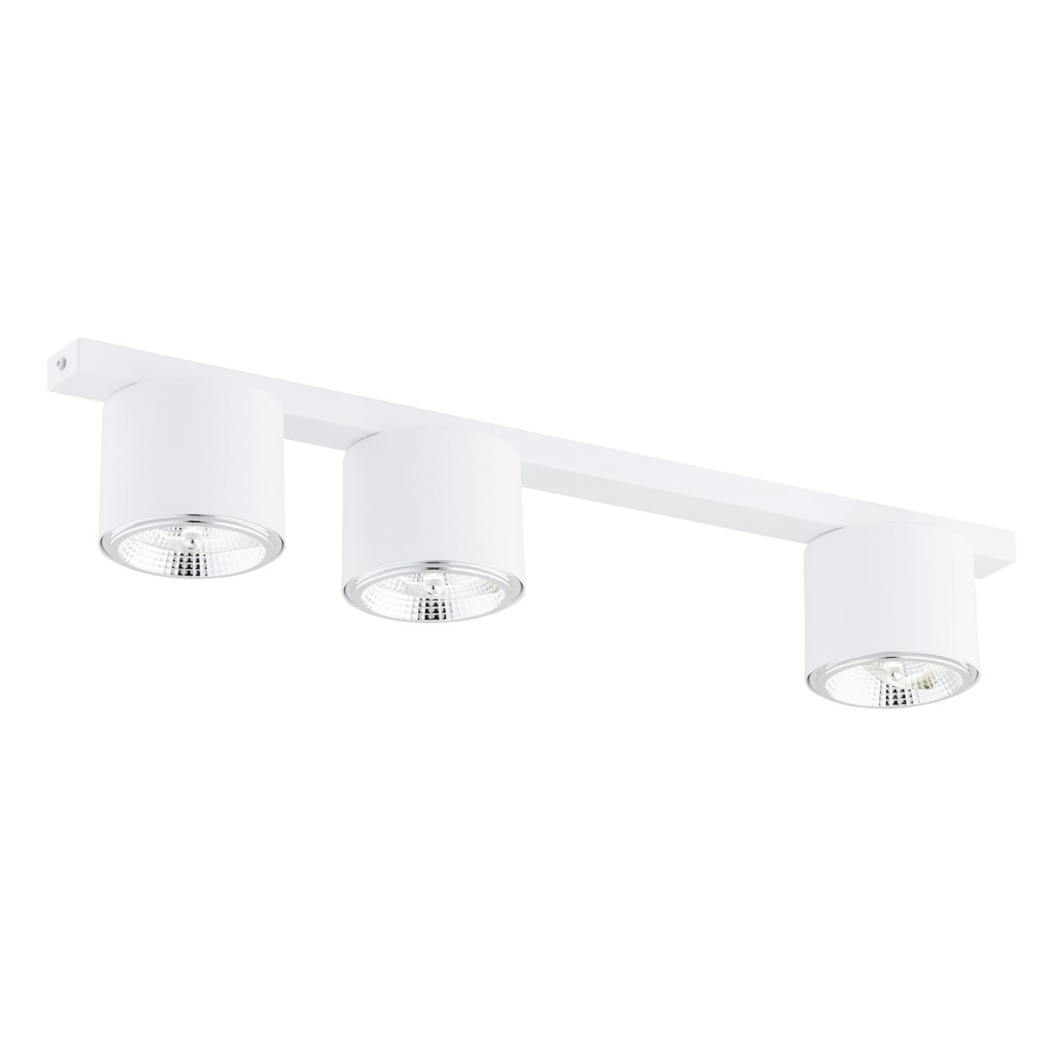 Plafonnier blanc 70 cm de long Métal 3-flamme GU10 AR111