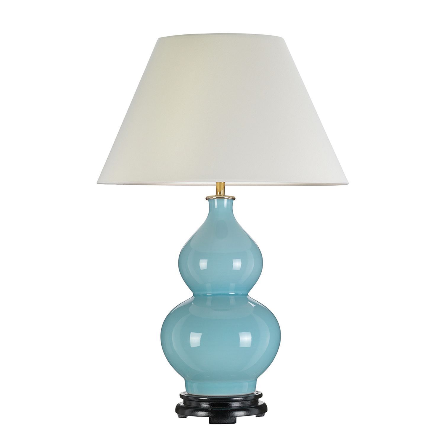 Lampe de table céramique tissu bleu clair tissu 64 cm de haut