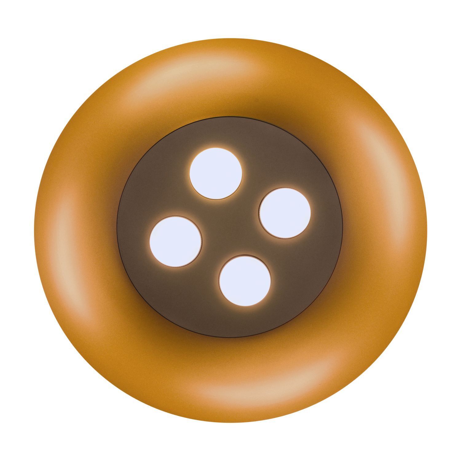 Suspension ronde Ø 50 cm brun mat métal 4x GX53