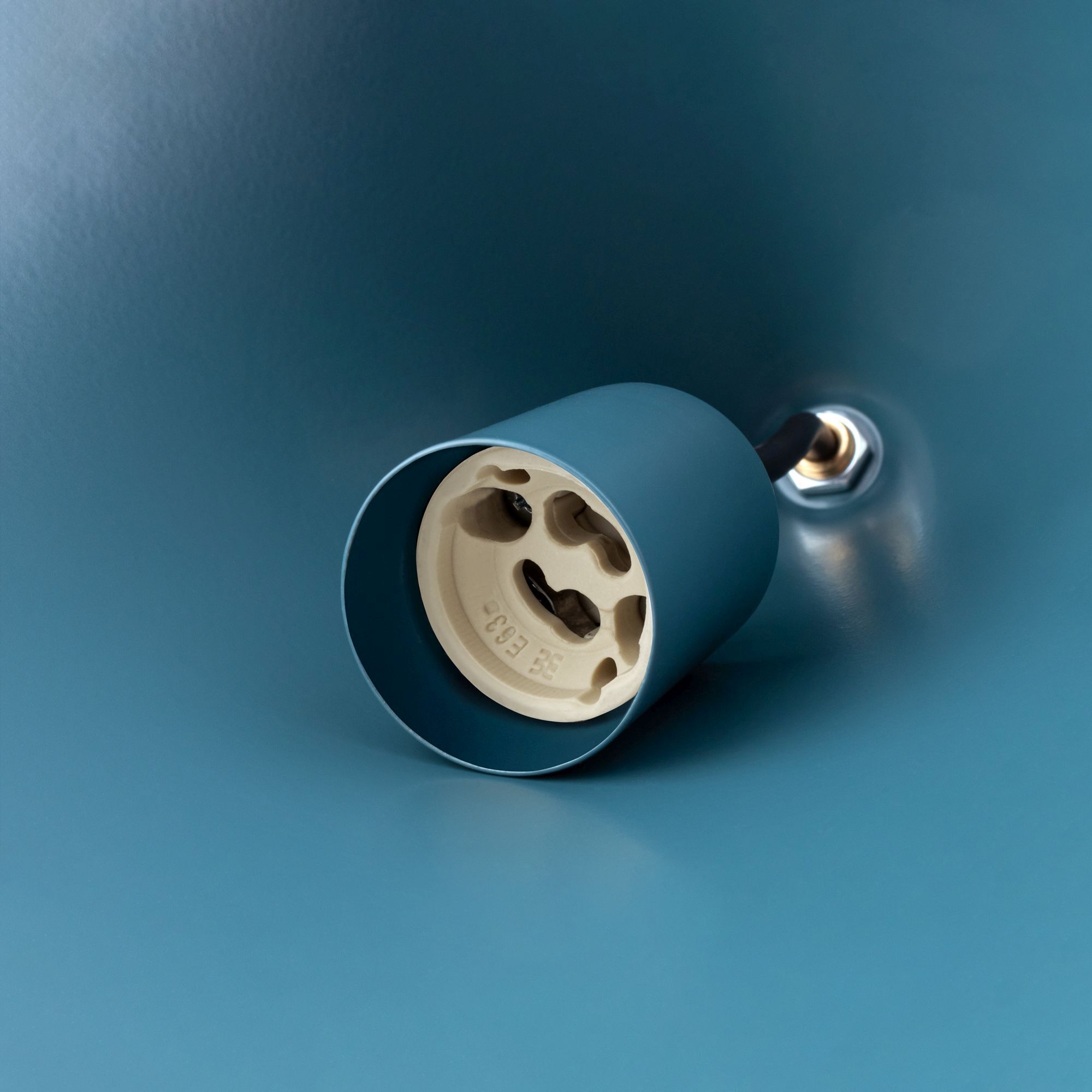 Steckdose, Wandsteckdose, Gehäuse, Blau, Beleuchtungselement