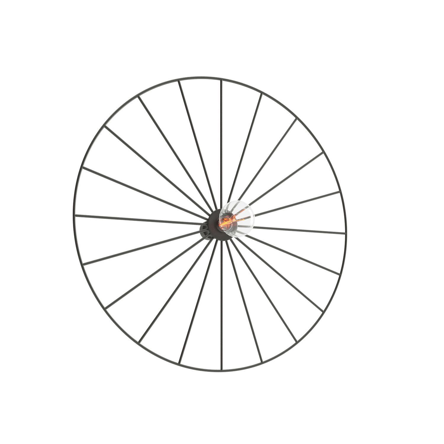 Applique en métal ronde Ø 45 cm Roue Design moderne pour E27