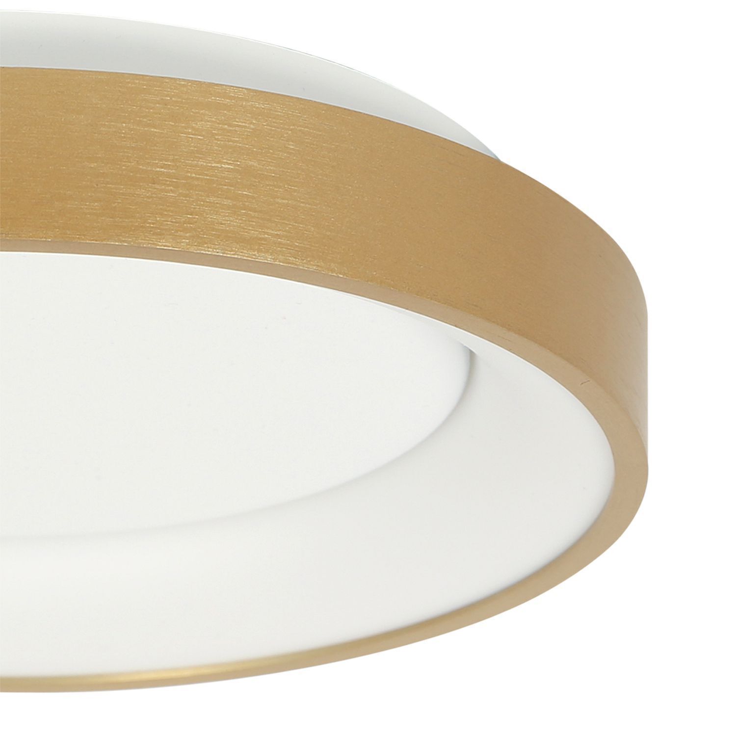 Plafonnier LED or blanc Ø38 cm 30 W confortable