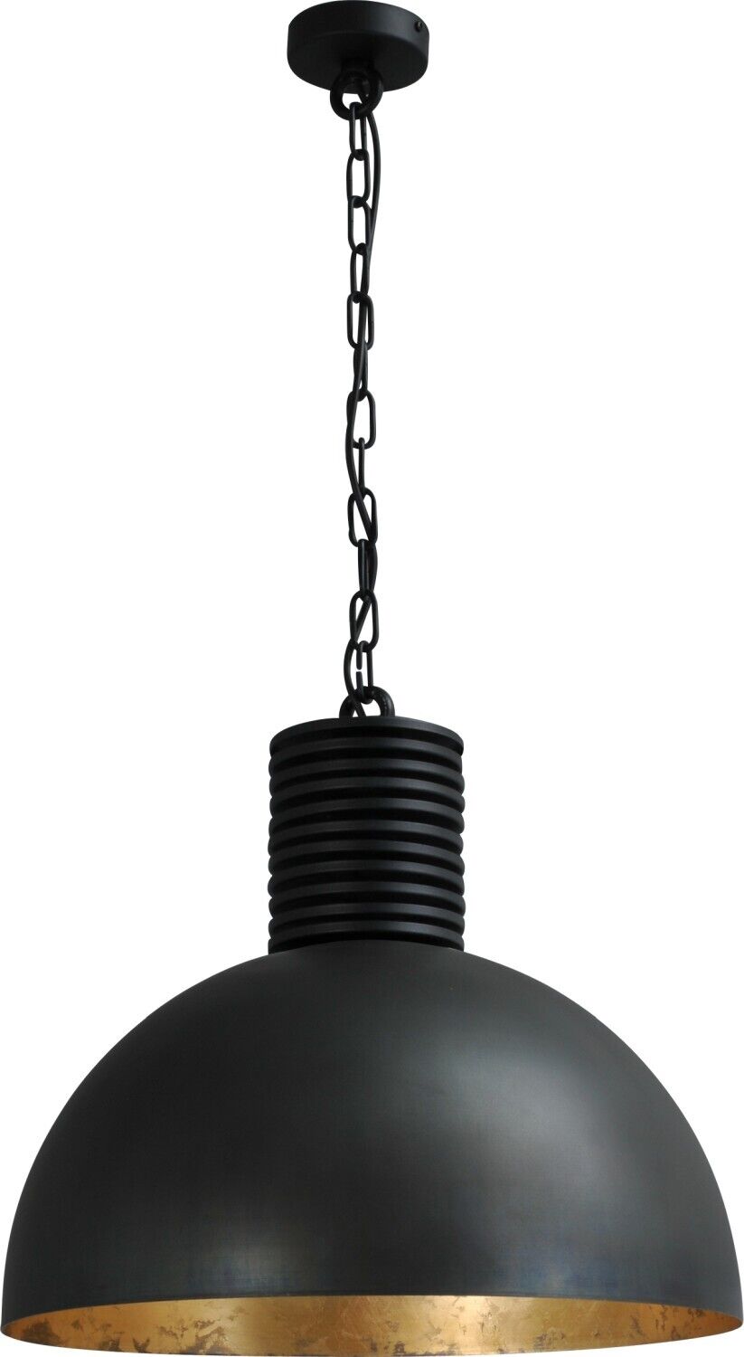 Lampe à suspendre design LARINO Gris Métal Or Ø50cm