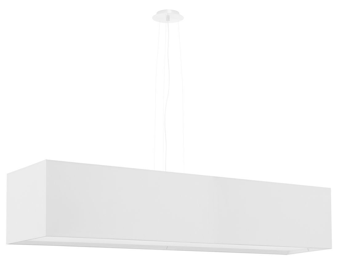 Lampe à suspendre tissu verre blanc largeur 120 cm faible éblouissement 5x E27