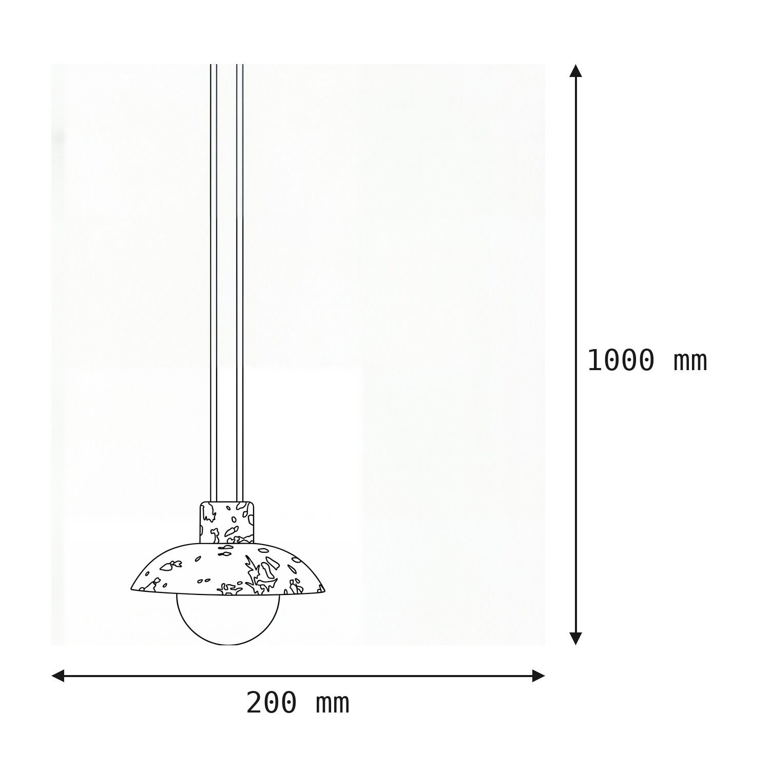 Hängelampe, Pendellampe, Industriel, weiße Lampe, ballförmige Glühbirne