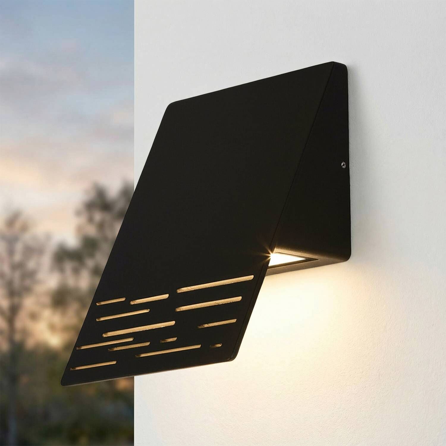 LED Außenwandleuchte IP44 Aluminium Glas 6 W 700 lm