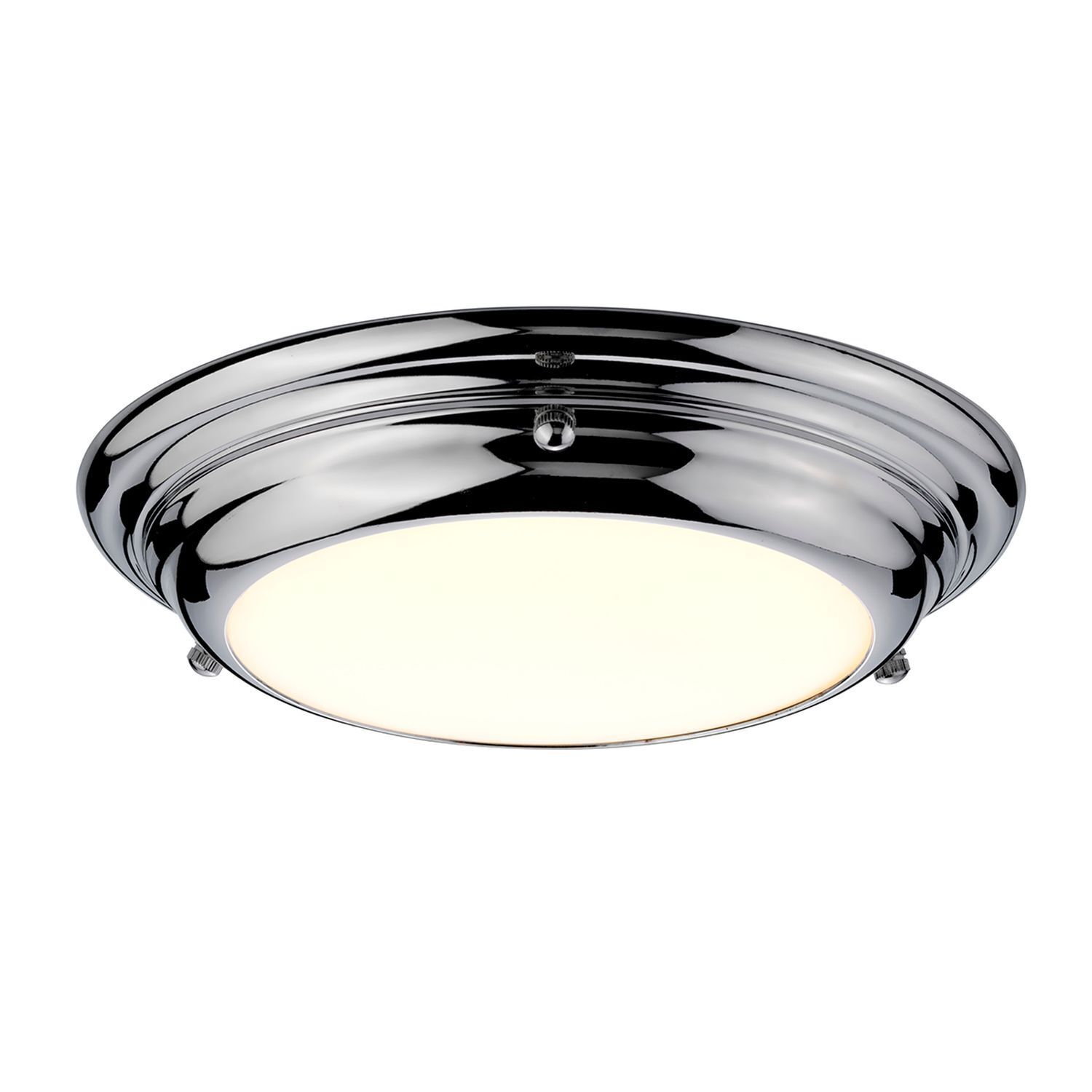 Plafonnier LED ANISA en chrome Ø25cm Lampe de salle de bain