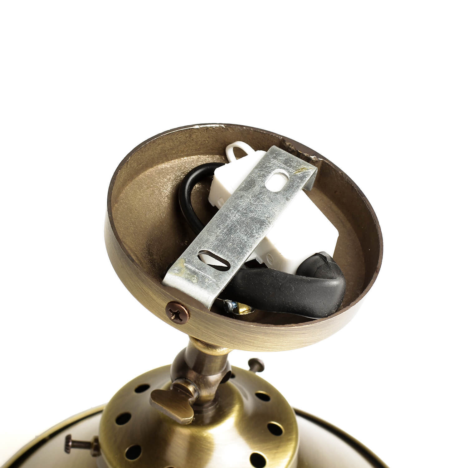 Wandleuchte Echt-Messing in Bronze hell Elektrisches Gerät, Mikrofon