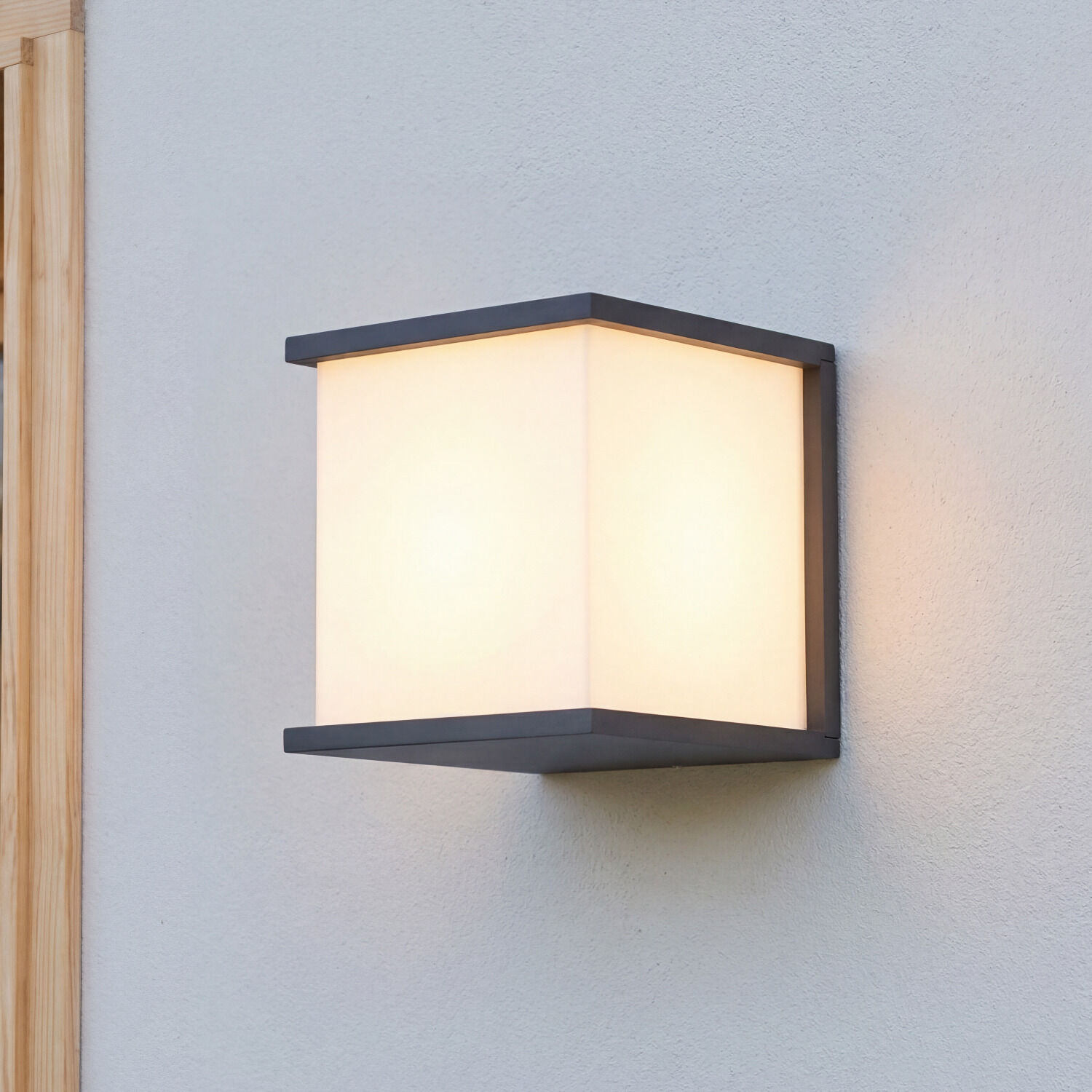 Wandleuchte, Außenleuchte, Wandlampe, LED-Lampe, grau