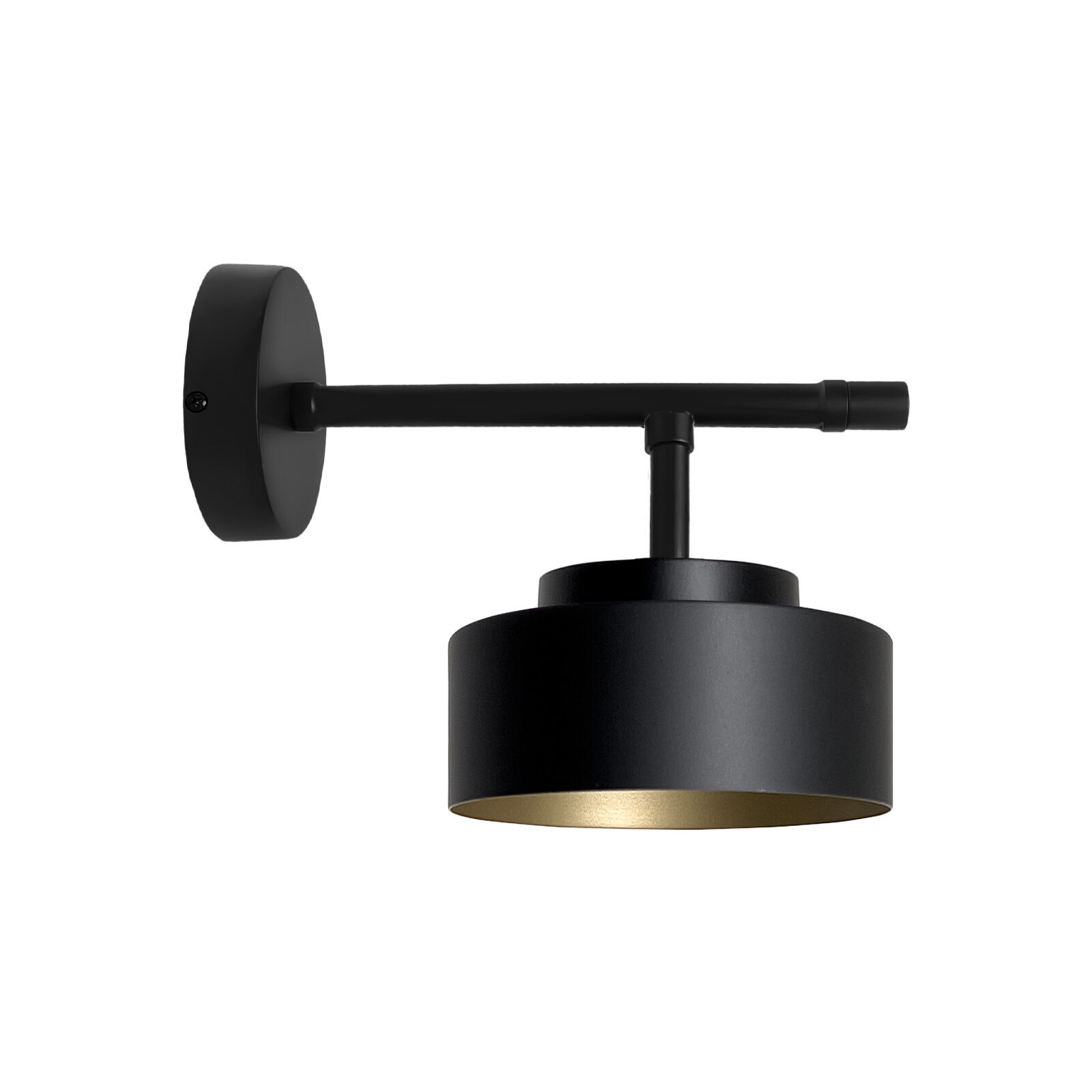 Applique Noir Or H : 17 cm Laiton Fer E27 Beleuchtung