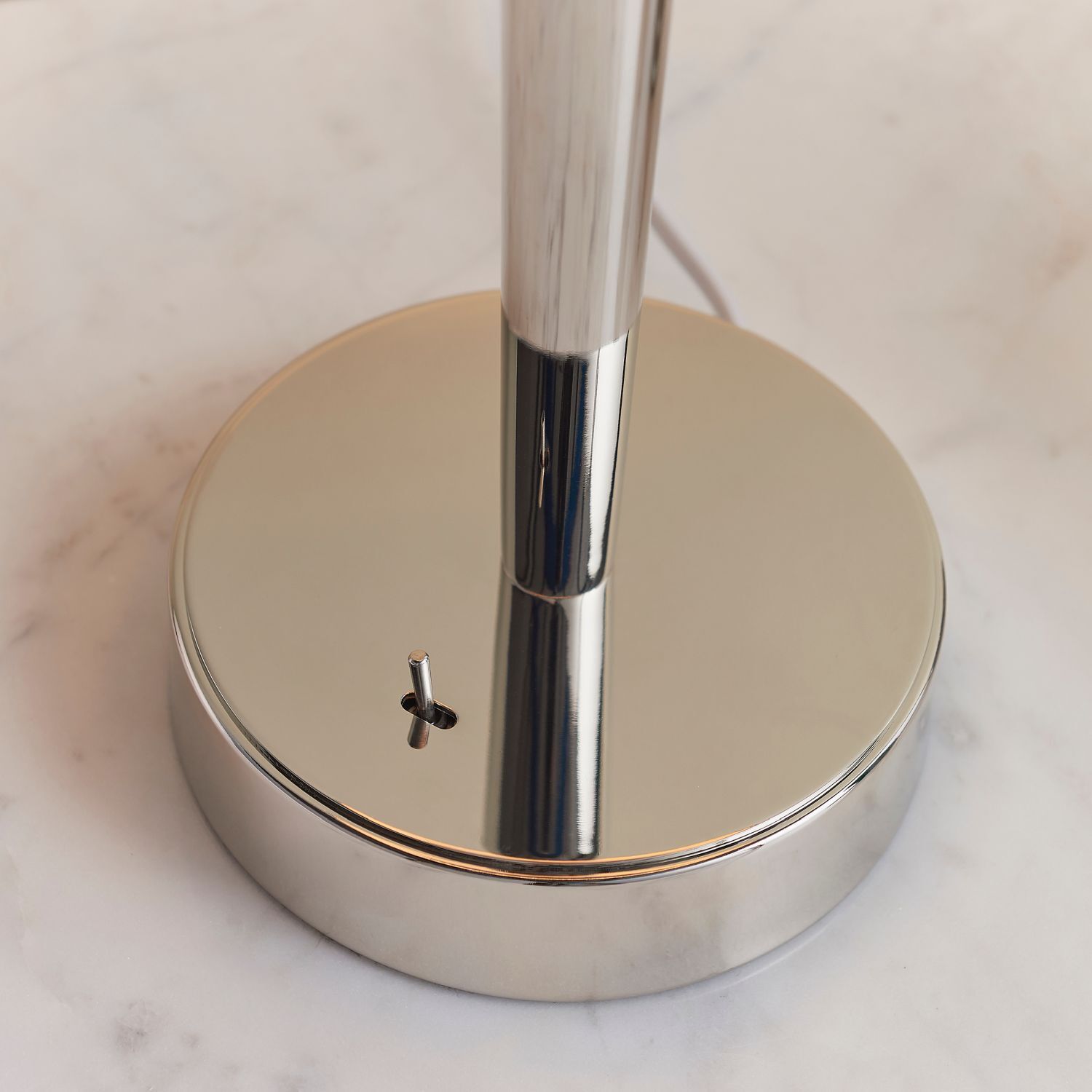 Lampe de table tissu métal 51,5 cm en nickel beige E14 FELIX