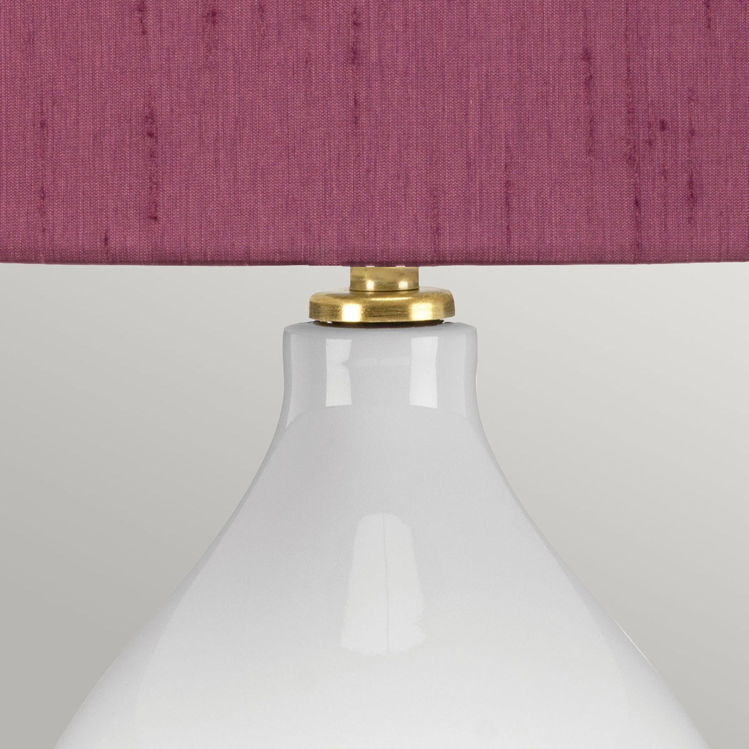 Lampe de table Blanc Violet 64 cm de haut E27 Céramique Tissu Rétro