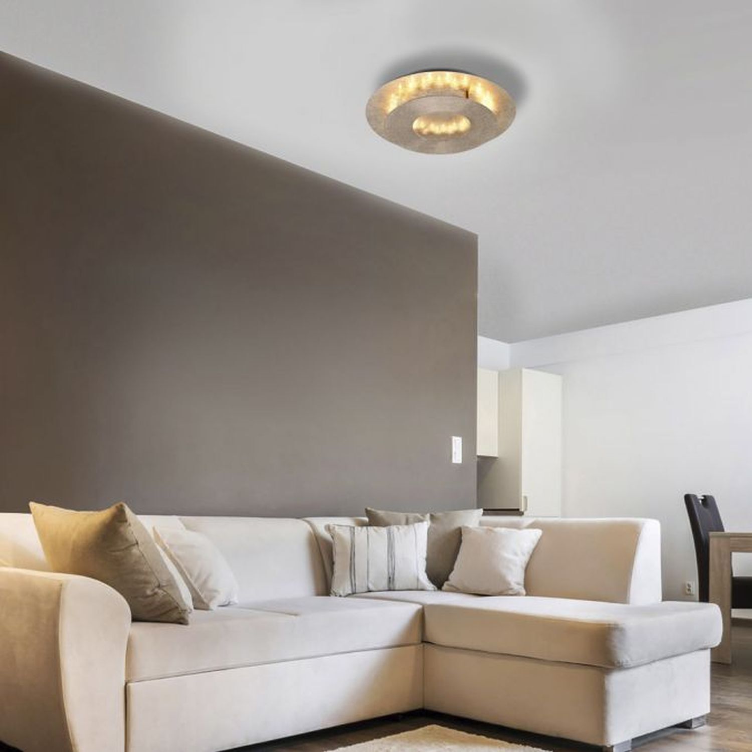 Plafonnier LED stylé orientable 6 W en feuille d'or Dekoration für Zuhause, Couch, Mobiliar, Wohnzimmer, Kissen