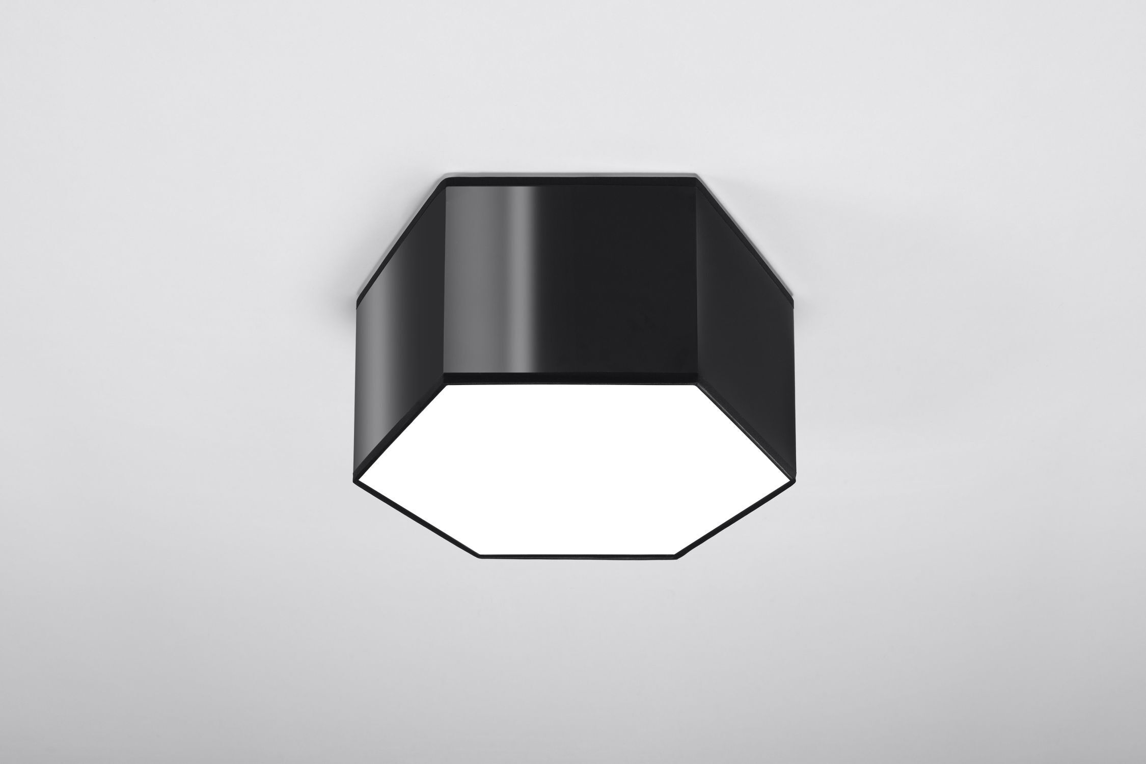 Lampe de plafond à faible éblouissement Moderne plat petit noir 2x E27