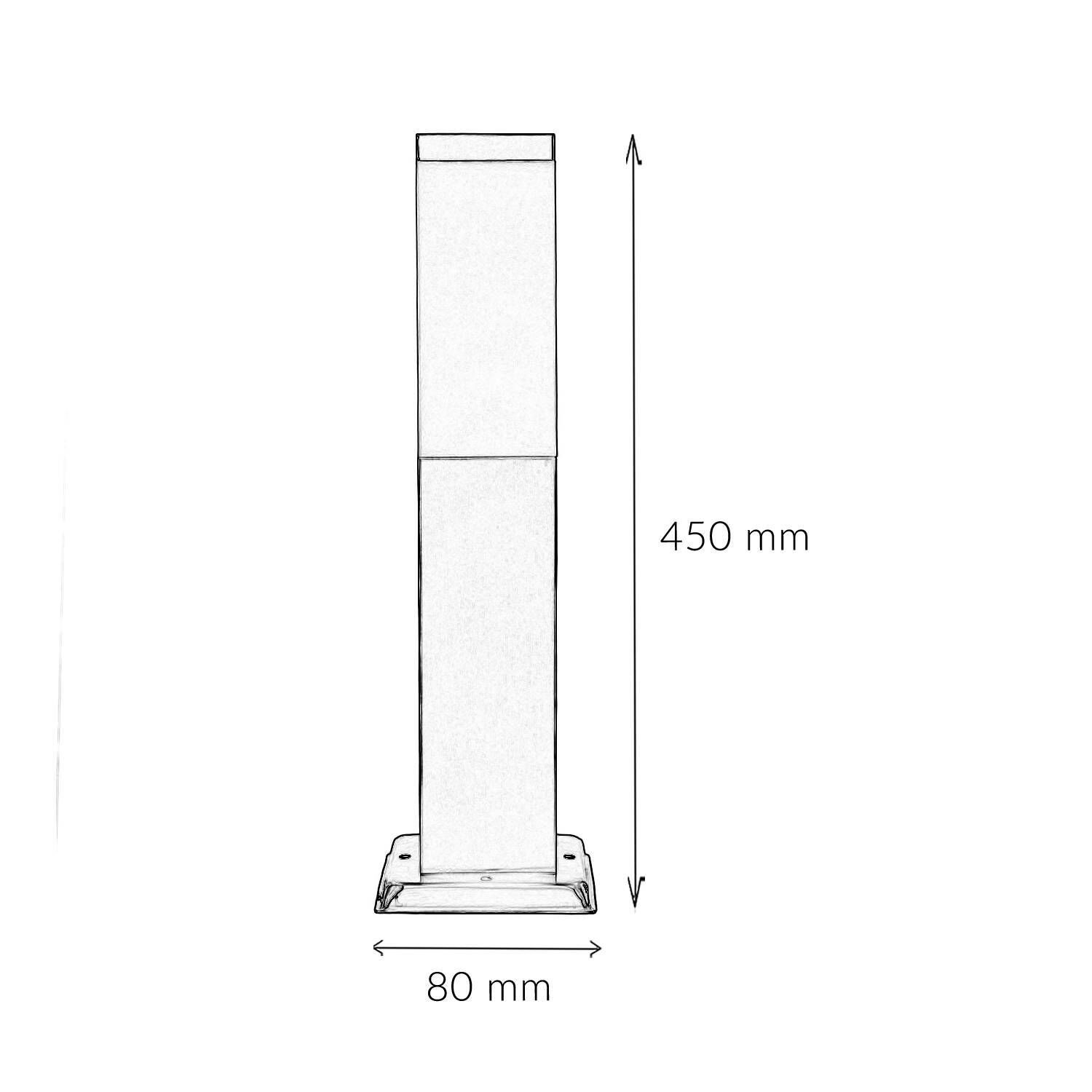 standleuchte-aussen-outdoor-terrasse-weg-garten--poller-blendarm-edelstahl-e27-grau-07 Satzsäule, Säulenform, Maße 450 mm, Basisplatte, Stahl/Metall?
