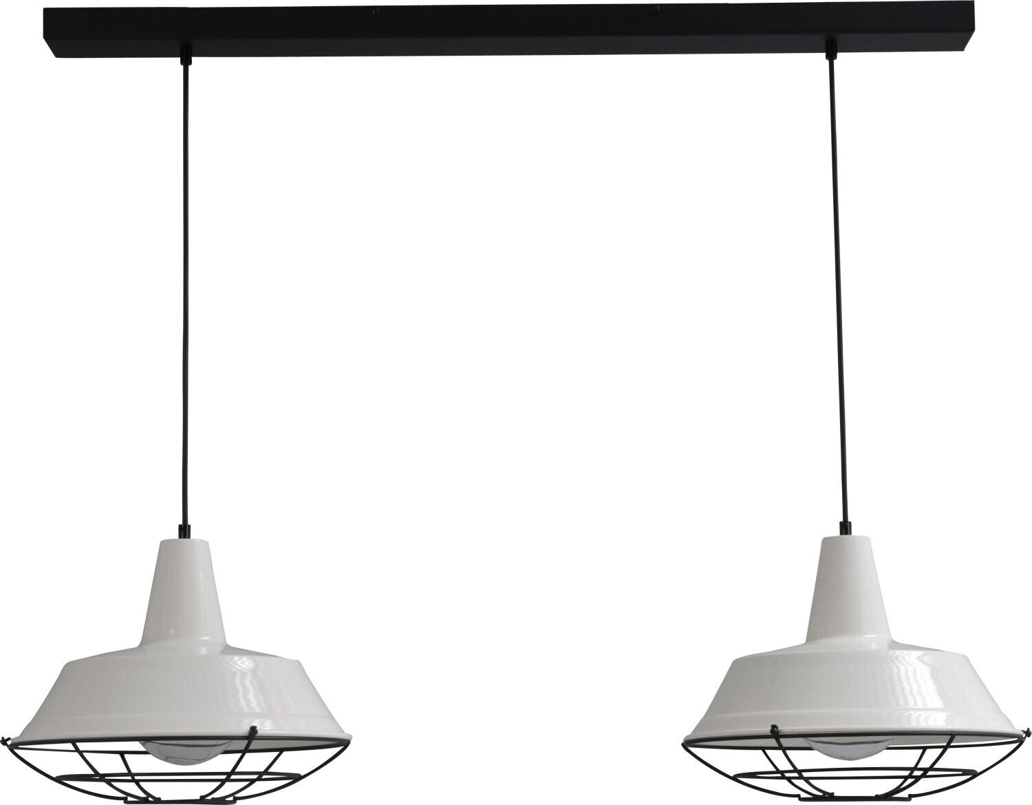 Suspension industrielle Lampe à suspendre Blanc