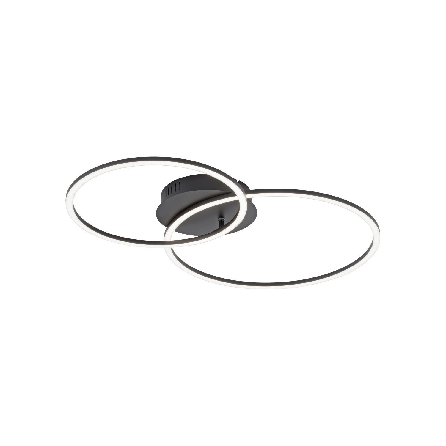 Plafonnier LED métal noir 26 W 3000 K flexible