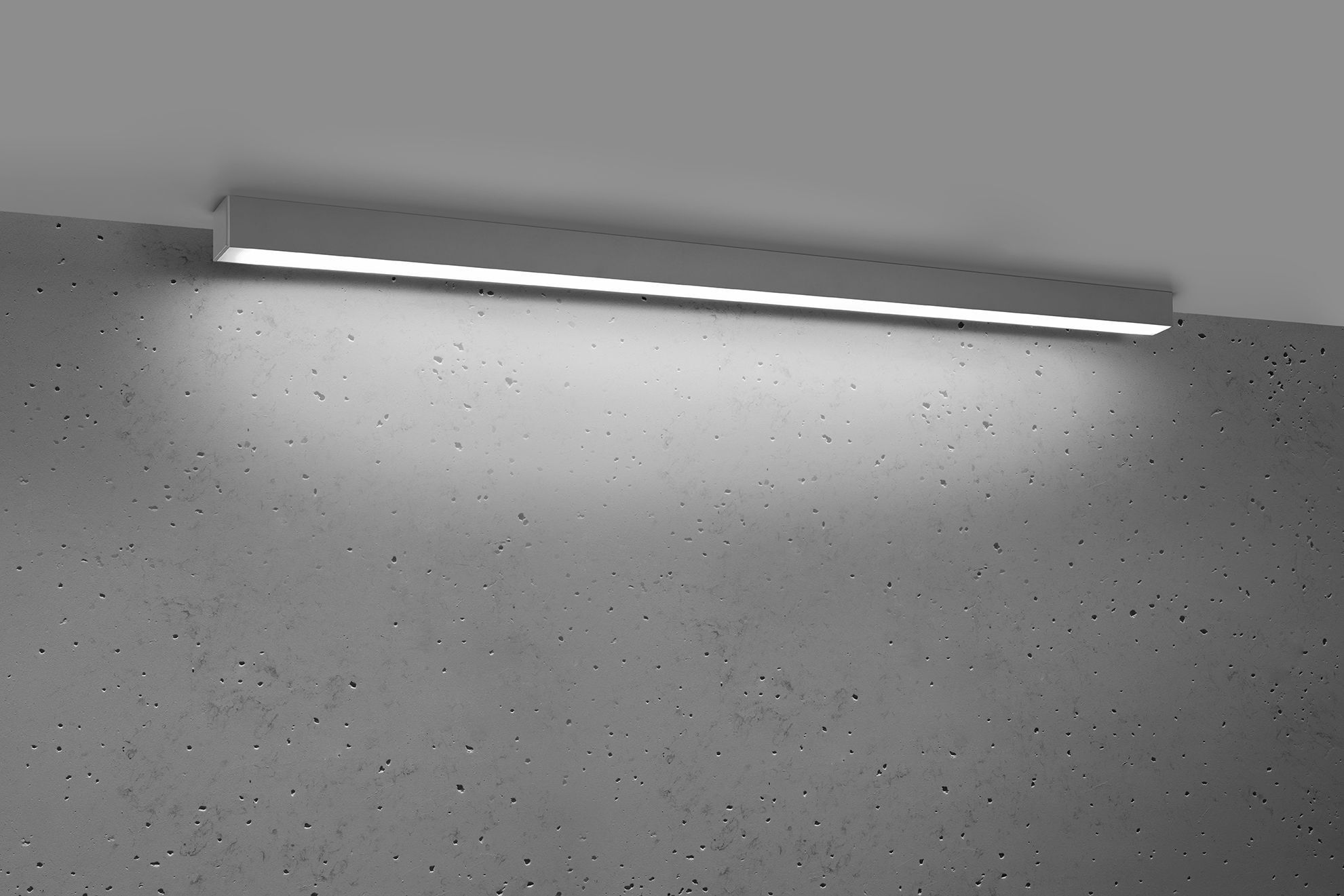 Plafonnier LED à faible éblouissement, métal, longueur 118 cm 4000 K