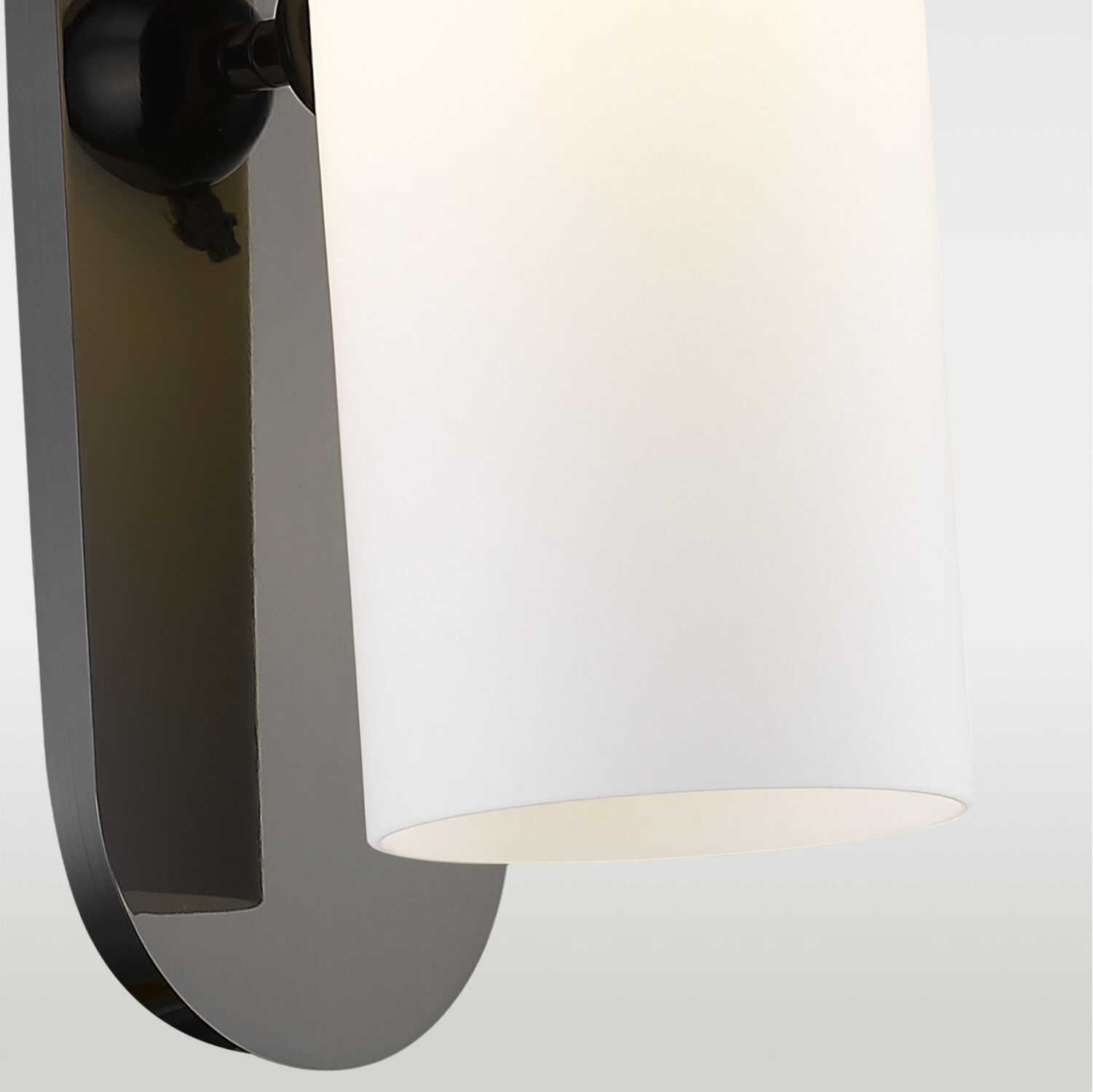 Wandlampe Metall Glas H: 26 cm klein Schwarz Weiß E27 Lampe