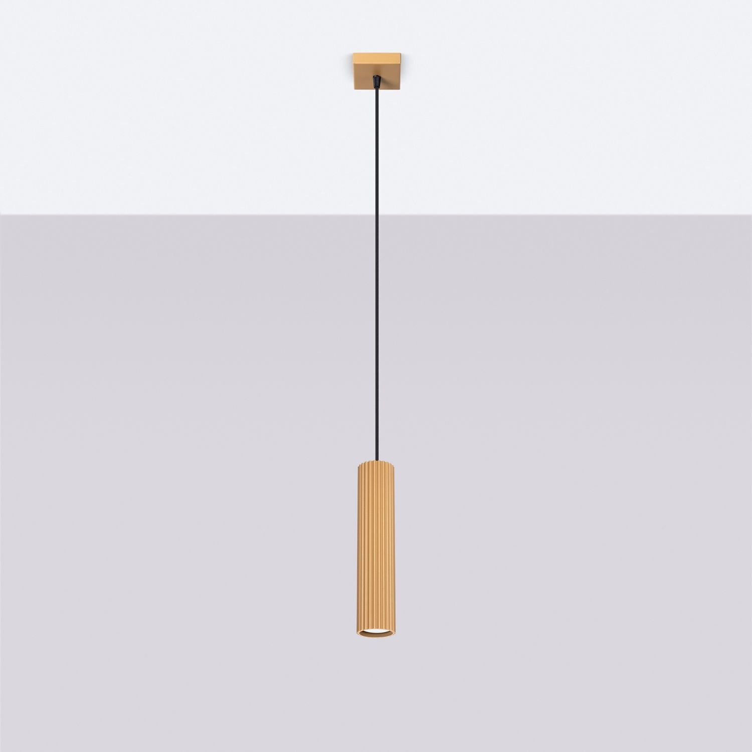 Suspension GU10 L : 8 cm H : max. 118 cm Aluminium doré