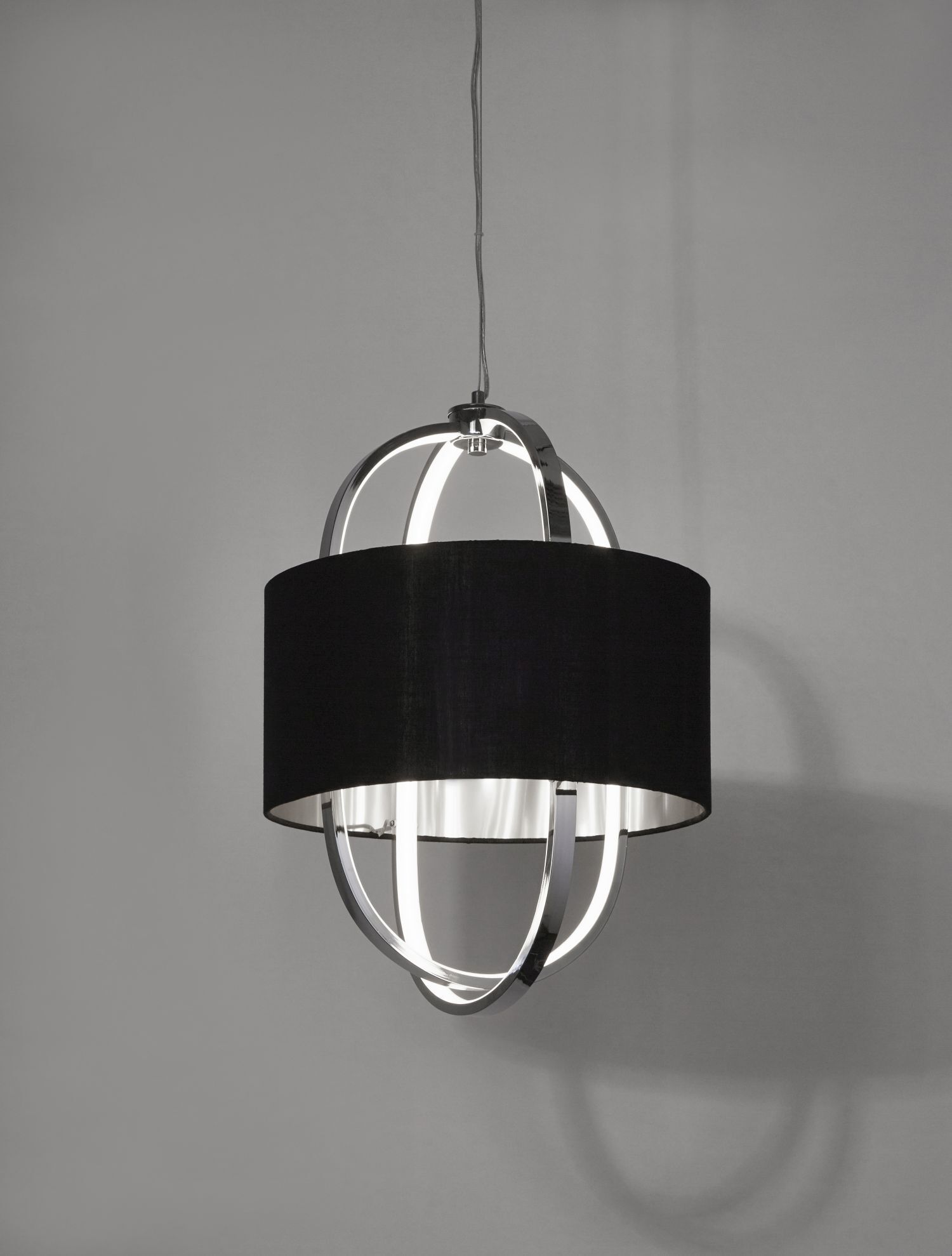 Blendarme LED Lampe à suspendre tissu métal blanc chaud Ø38 cm