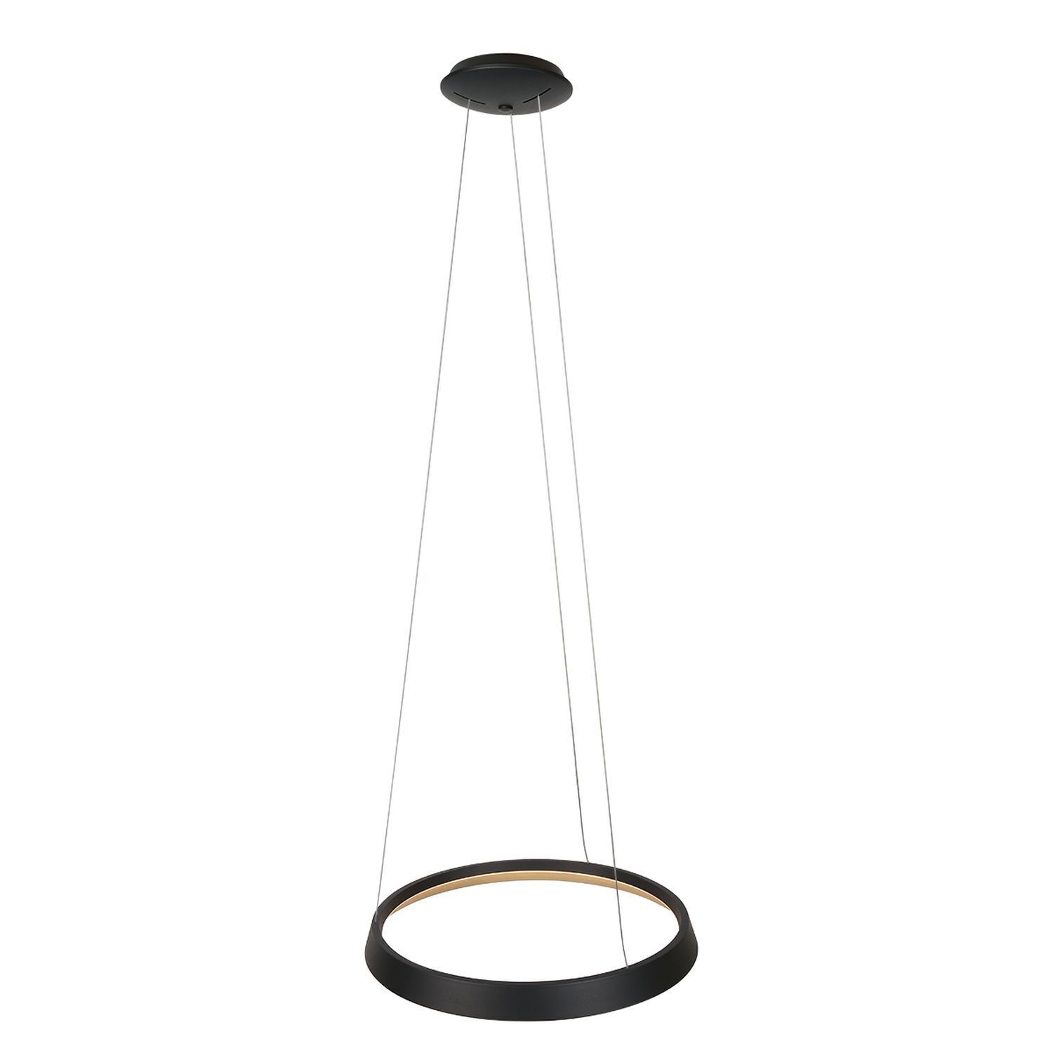 Lampe LED ronde à suspendre Noir L:60 cm 50 W 2700 K élégant