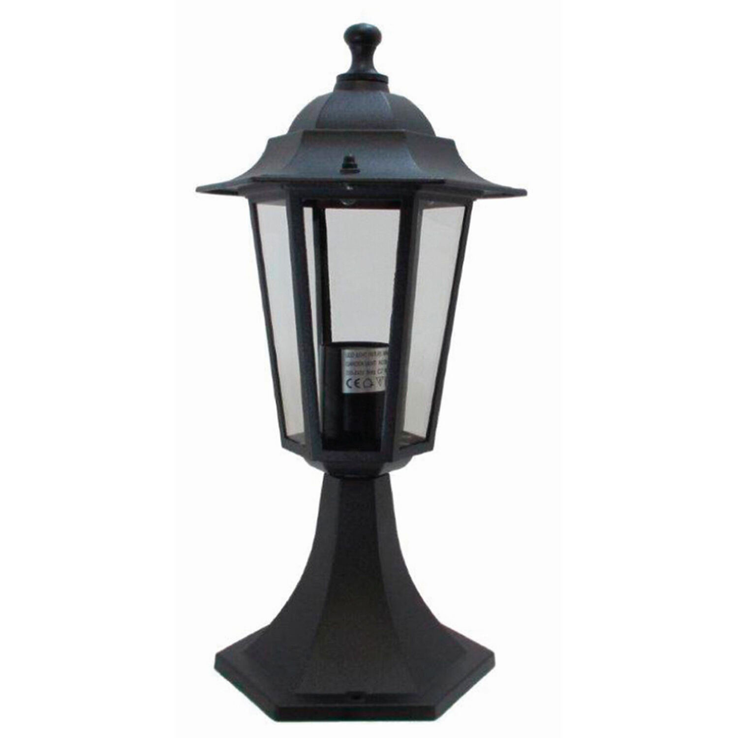 Lampe de jardin rustique noire 38cm petite aluminium