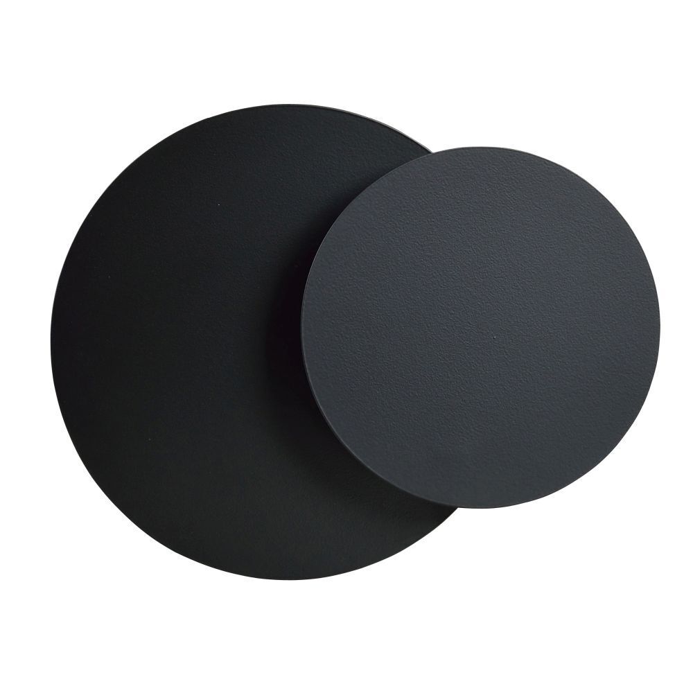Applique murale noire ronde G9 éclairage indirect