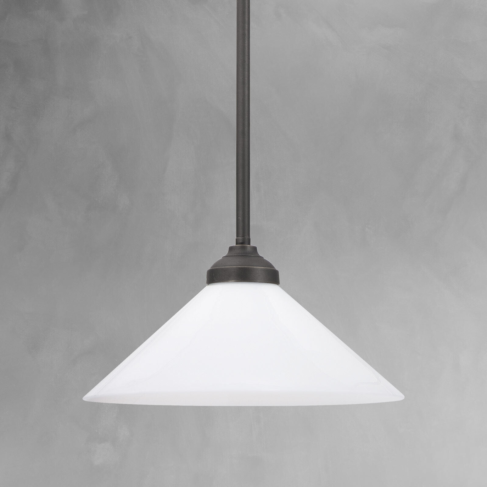 Lampe de plafond laiton verre E27 D : 29 cm réglable en hauteur