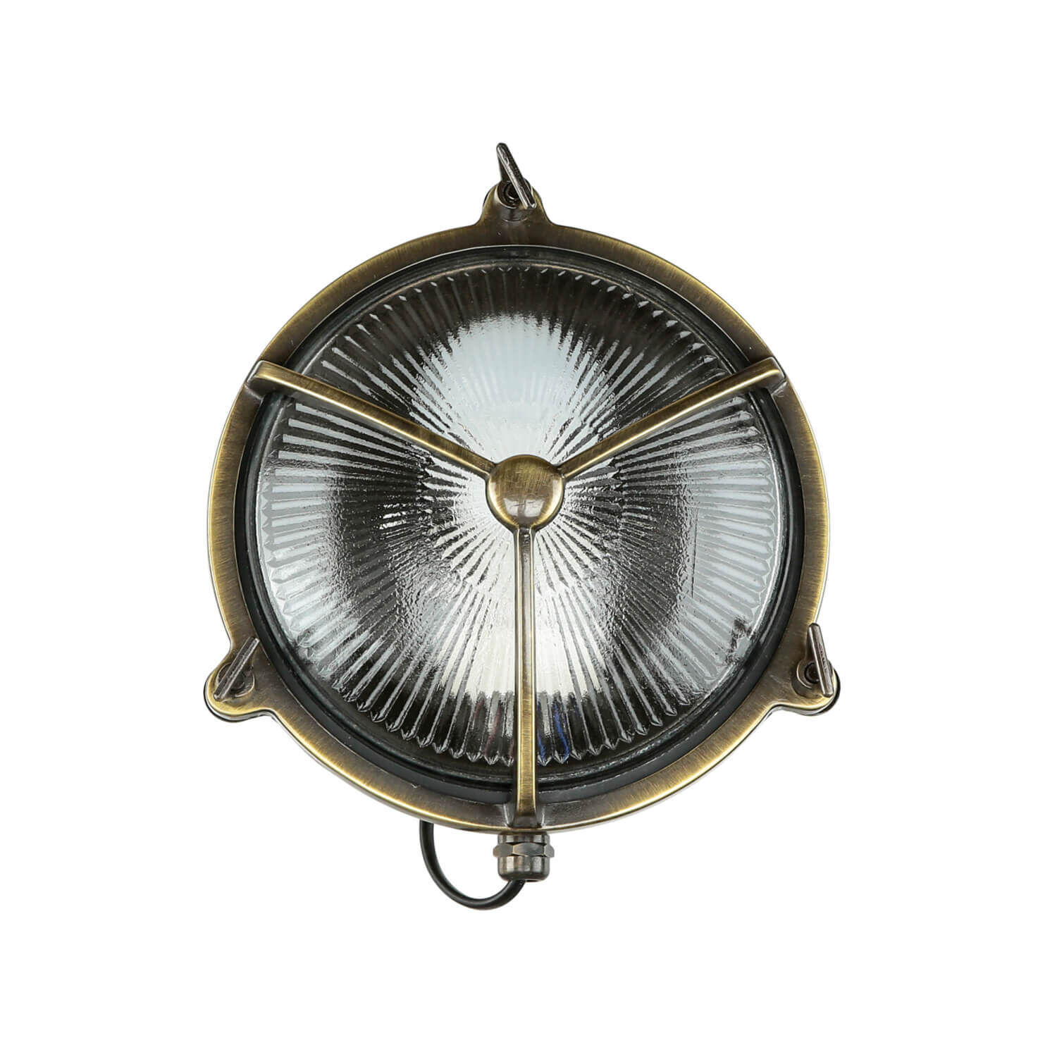 Applique extérieure verre laiton maison ronde inoxydable