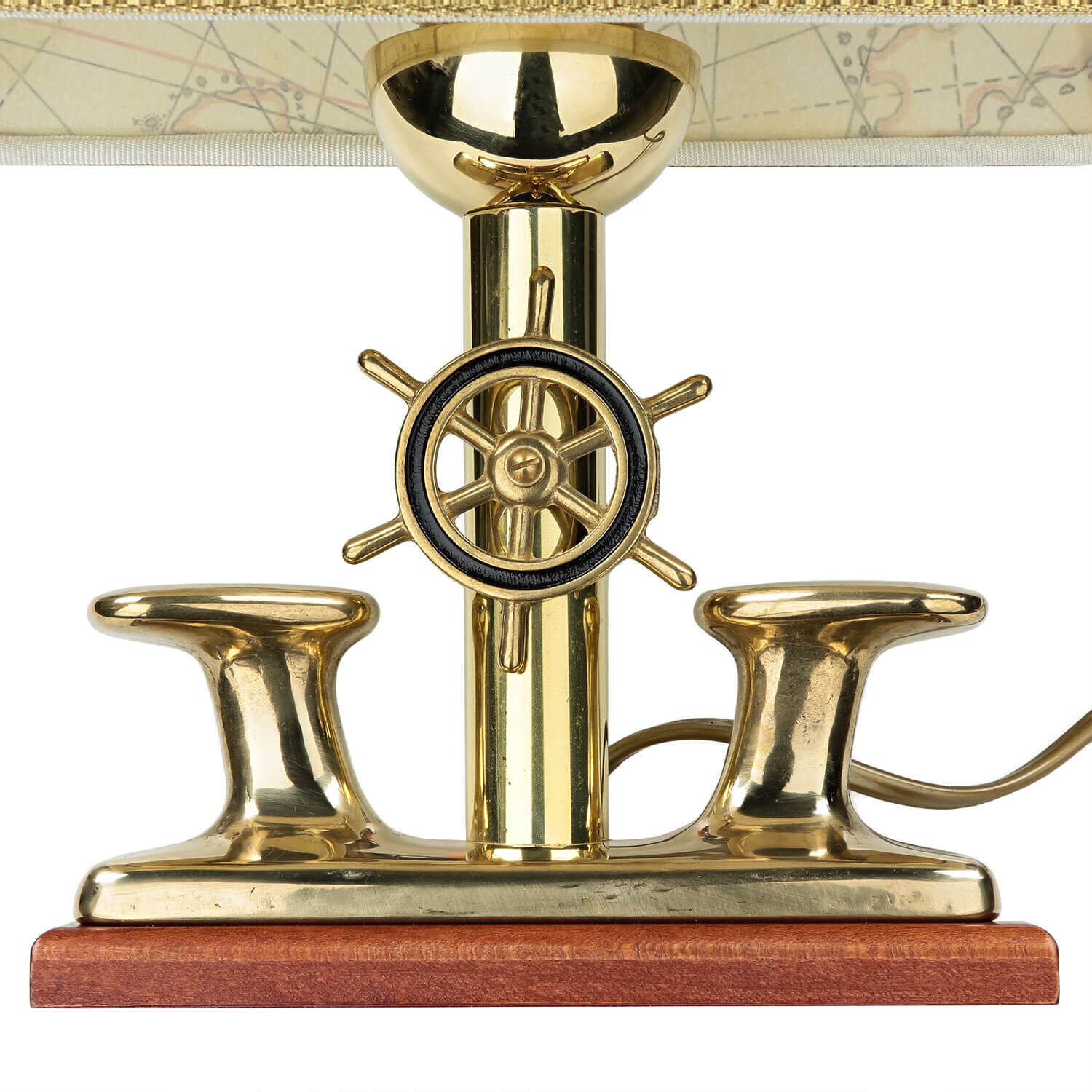 Lampe de table massive en laiton design maritime H:33cm