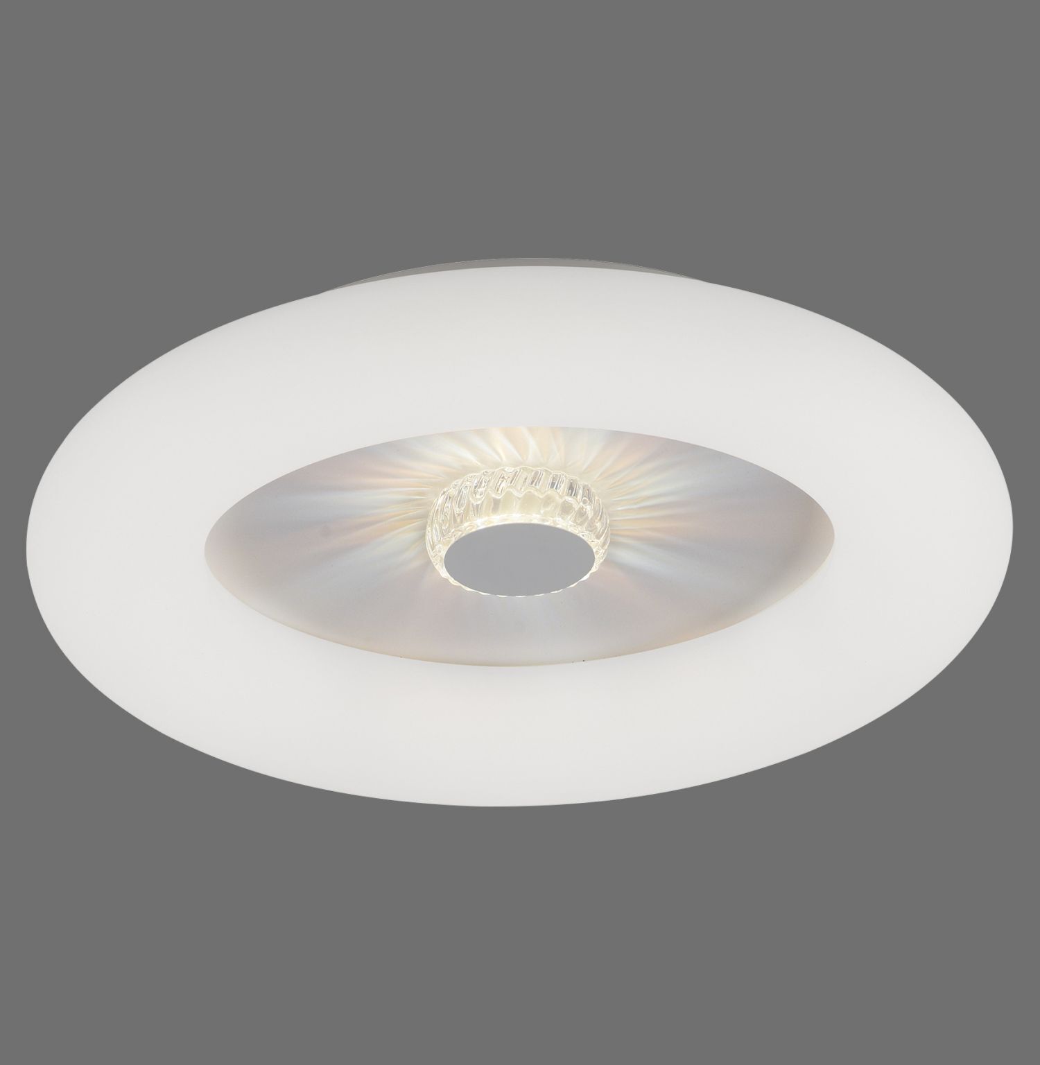 Lampe de plafonnier LED blanche avec variateur Télécommande Ø50 cm