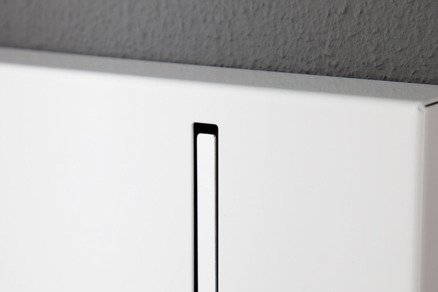 Wandgarderobe Metall 45 cm in Weiß mit 5 Haken Kabinett, Mobiliar, Weißes Brett
