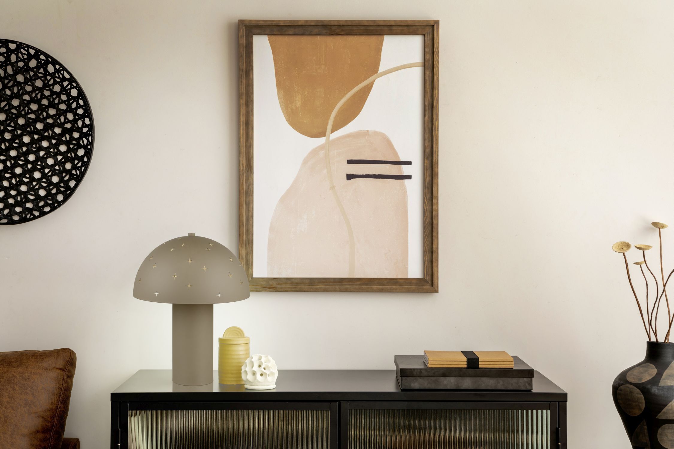 Lampe de table stylée Taupe Métal E14 32,5 cm Étoiles Drinnen, Innenarchitektur, Lampe, Kunst, Malerei