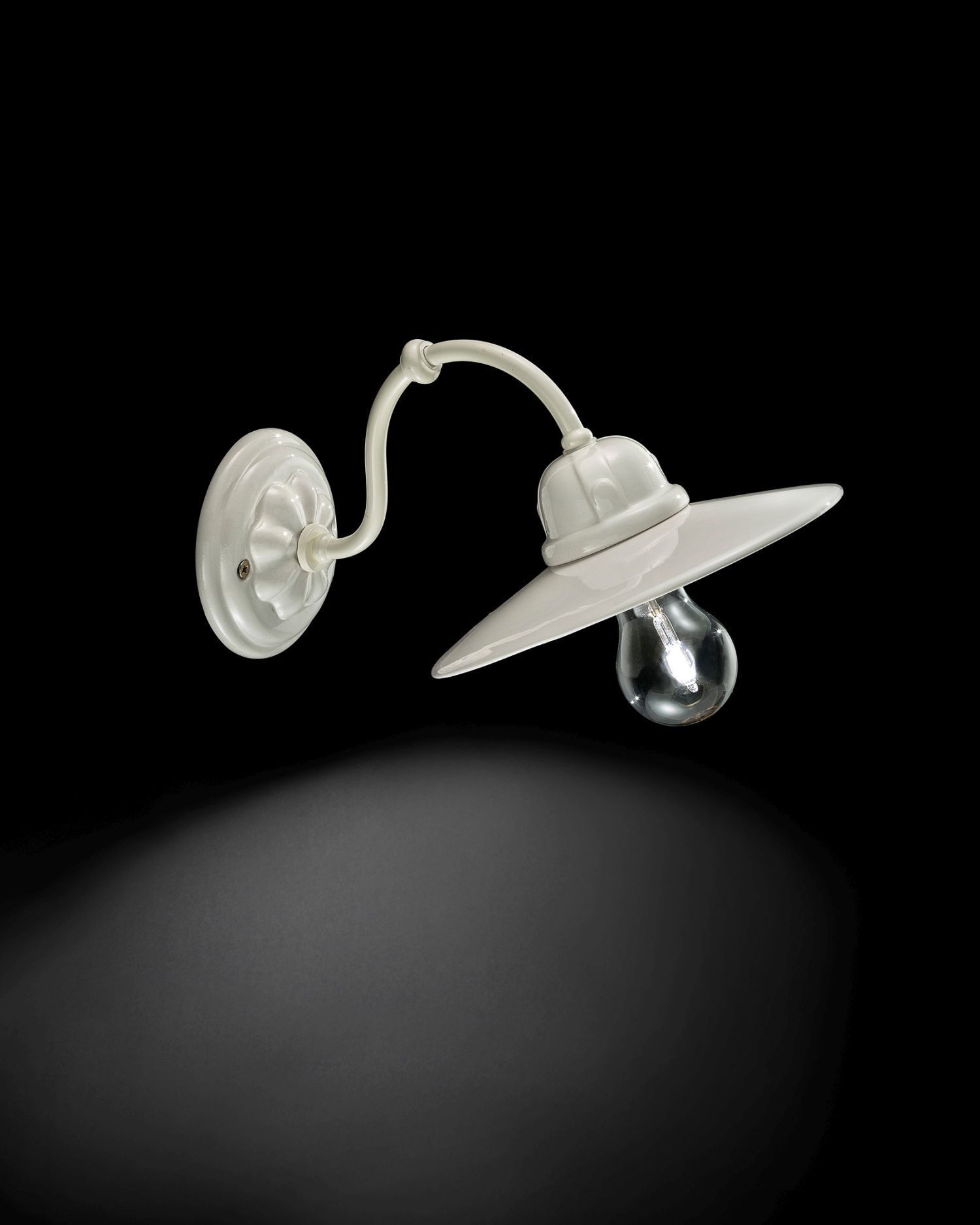 Applique murale céramique artisanale E27 20 cm de large blanc Beleuchtung, Lampe, Ohrring, Schmuck, Drinnen