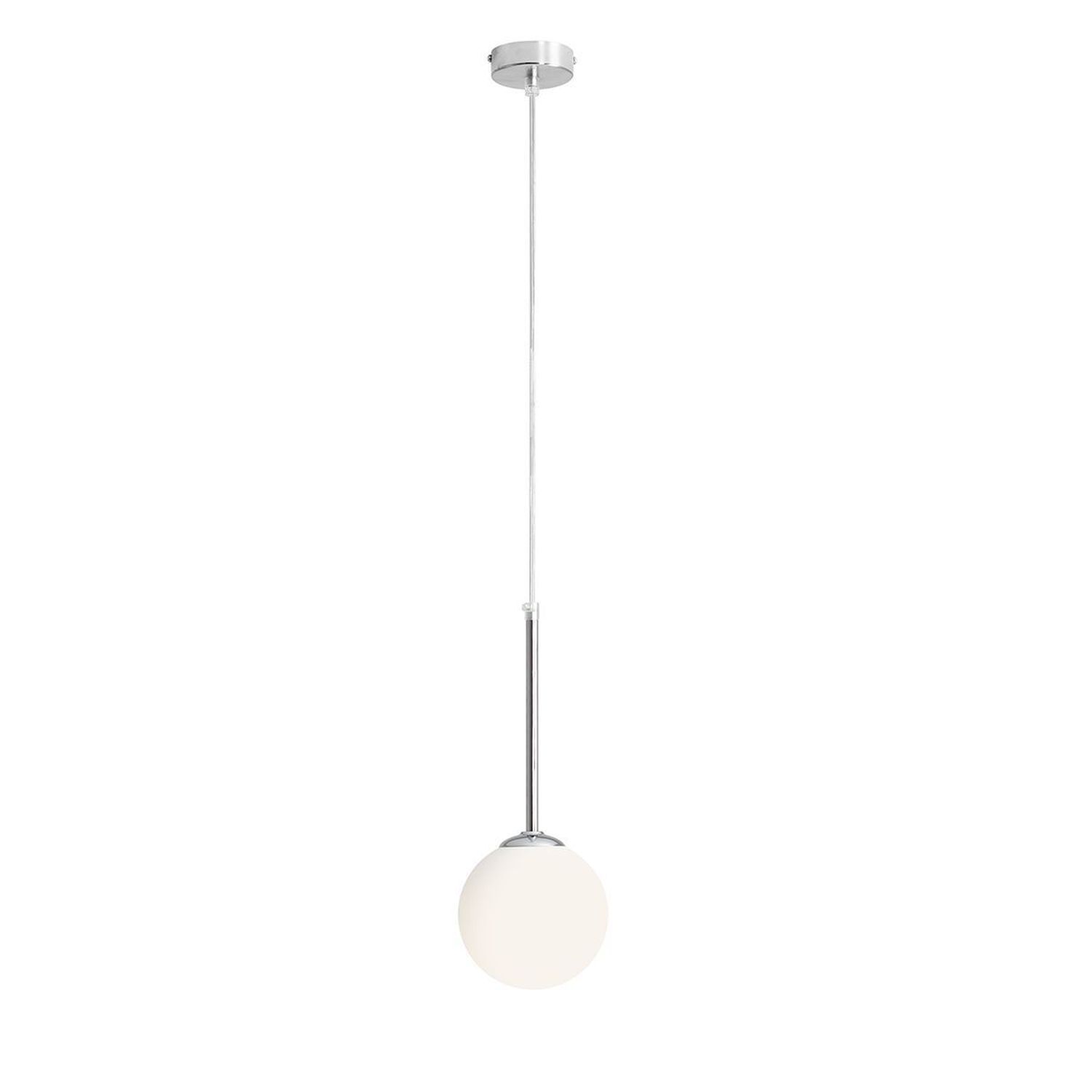 Blendarme Lampe à suspendre ronde E14 chrome blanc verre métal
