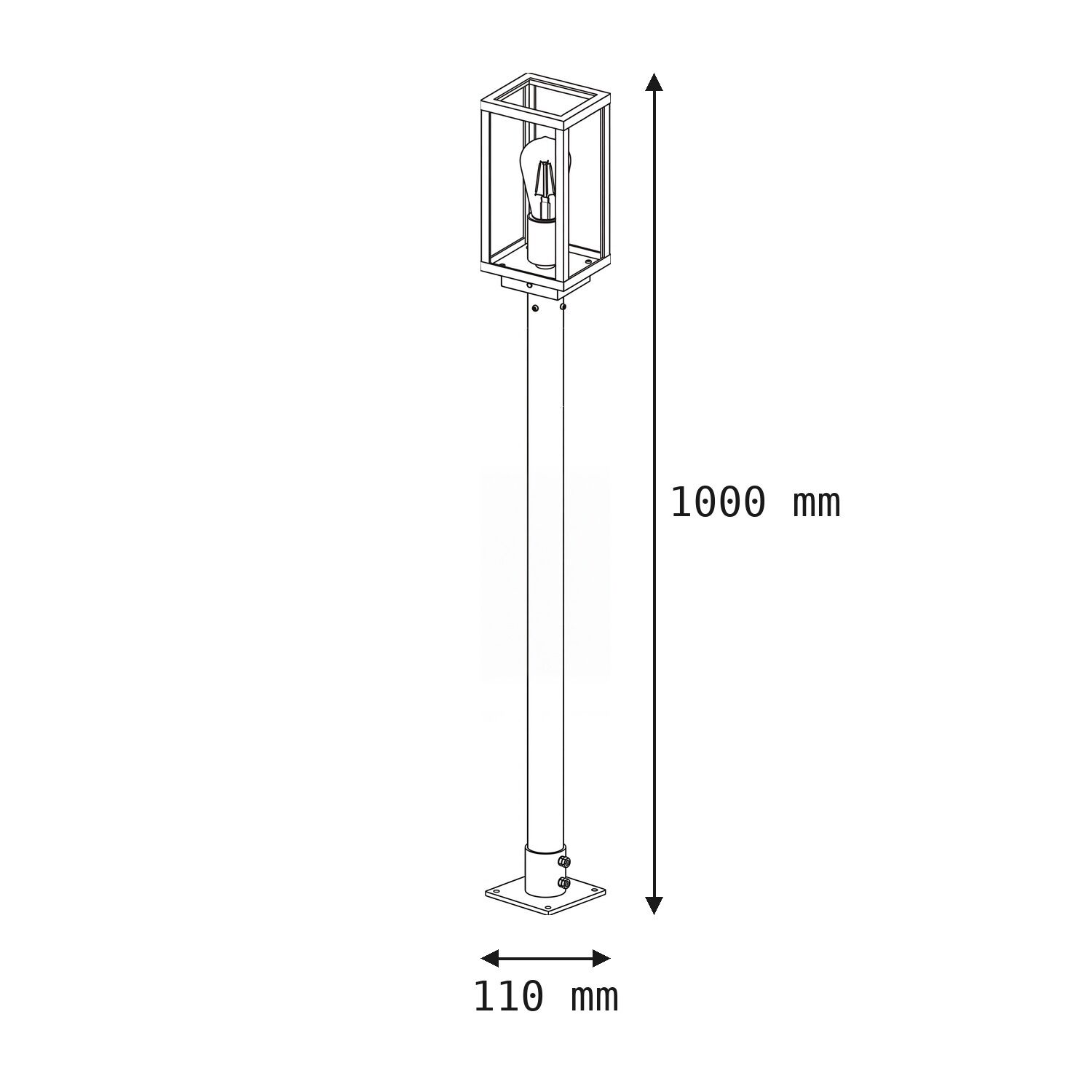 lampe, Stehlampe, Stativ, Montagebasis, Durchmesser 110 mm