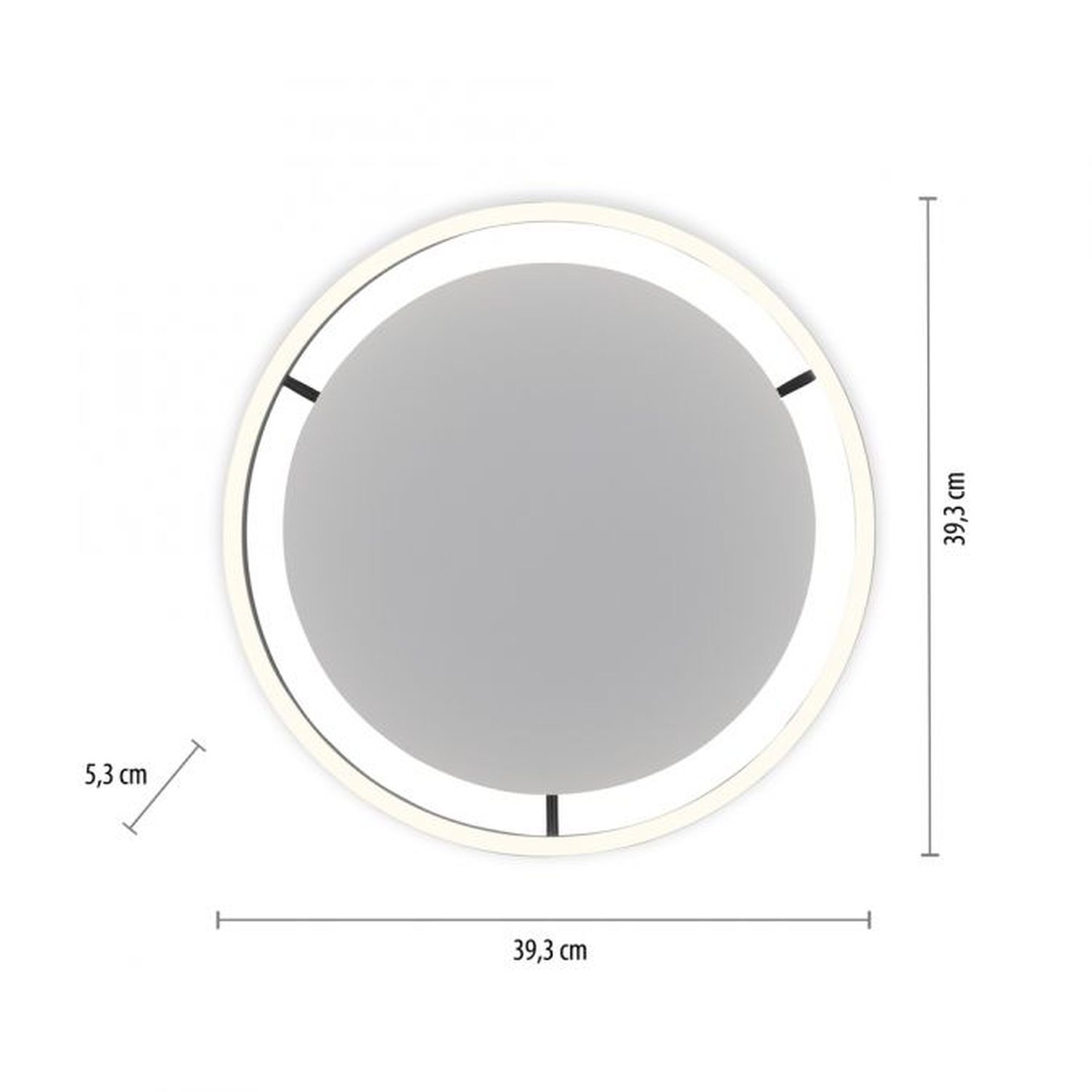 LED Deckenlampe Anthrazit Metall Ø39,3 cm 20 W dimmbar