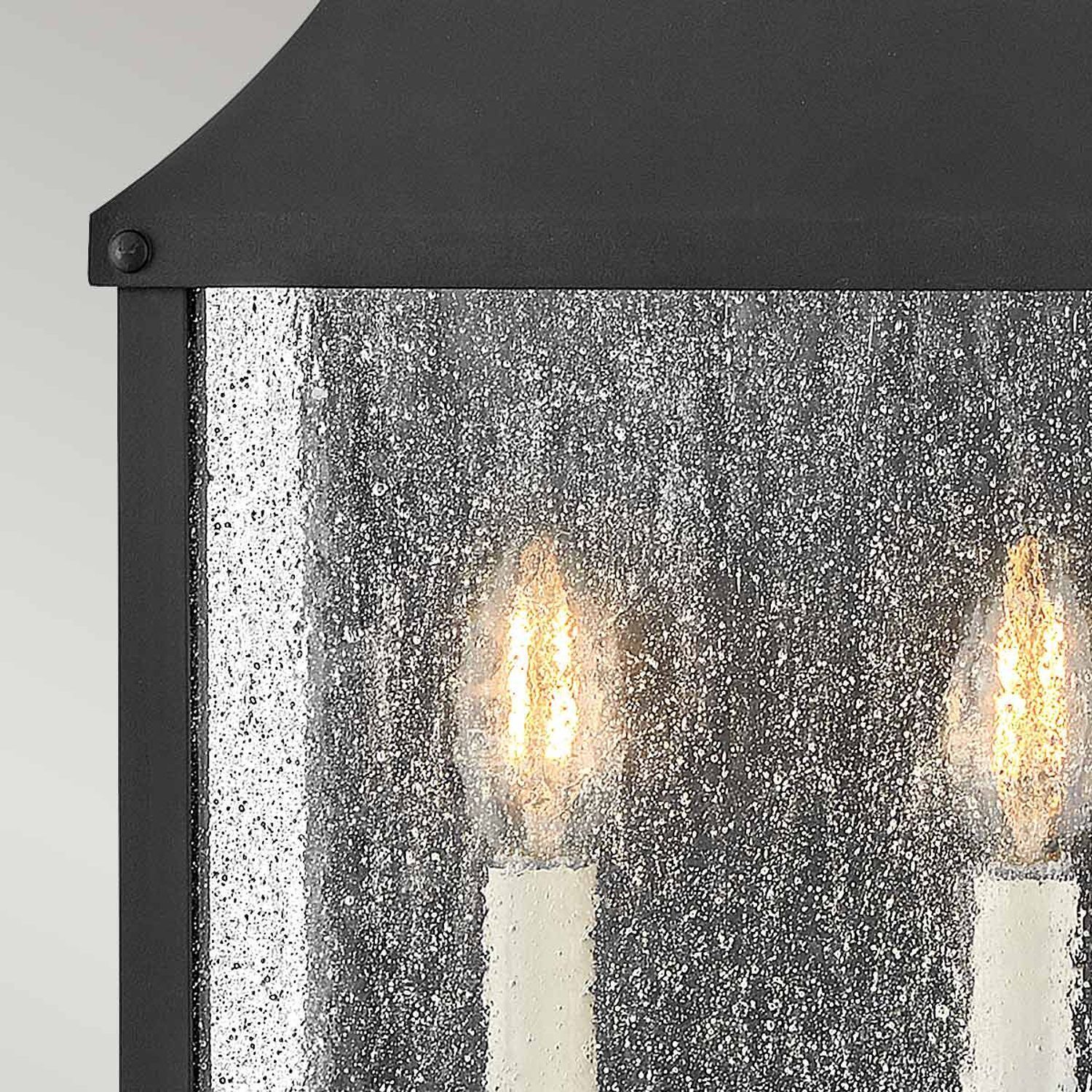 Lampe d'extérieur Mur Vintage H : 44 cm IP44 noir antique 2x E14