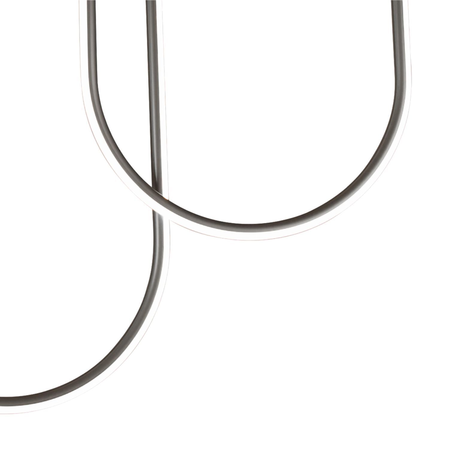 Lampe de plafonnier LED Métal Arcs Moderne 110 cm 35 W Noir