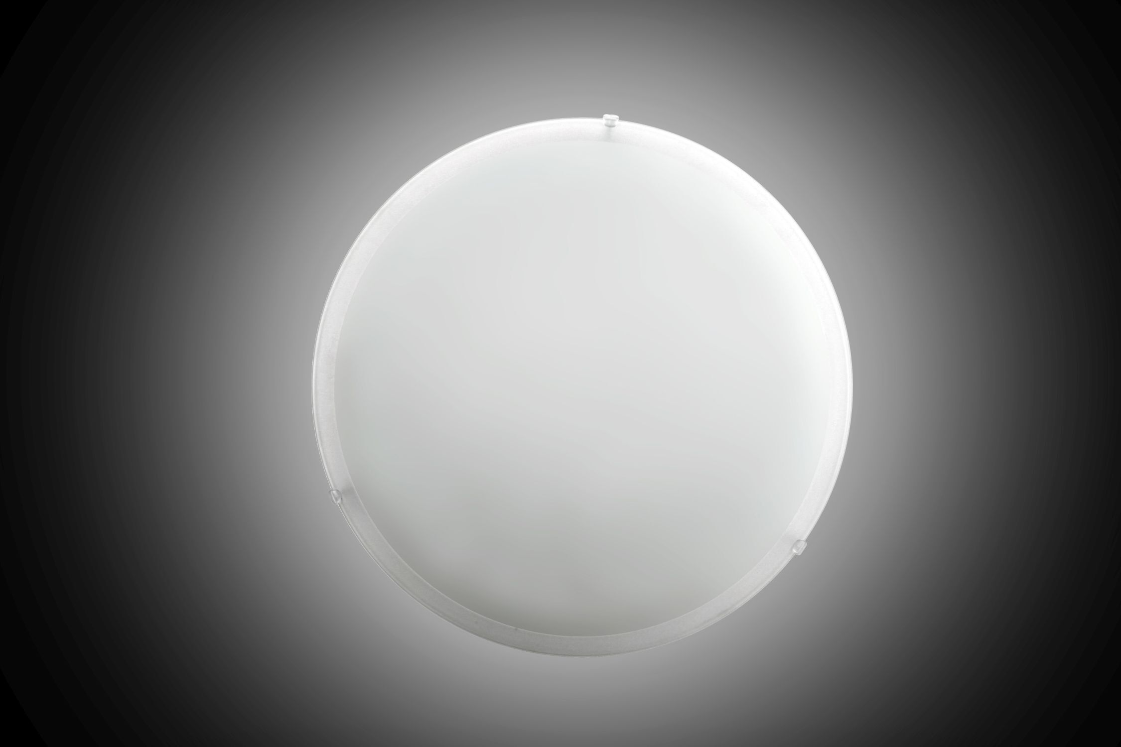 Plafonnier Blanc Ø 40 cm rond verre E27 polyvalent