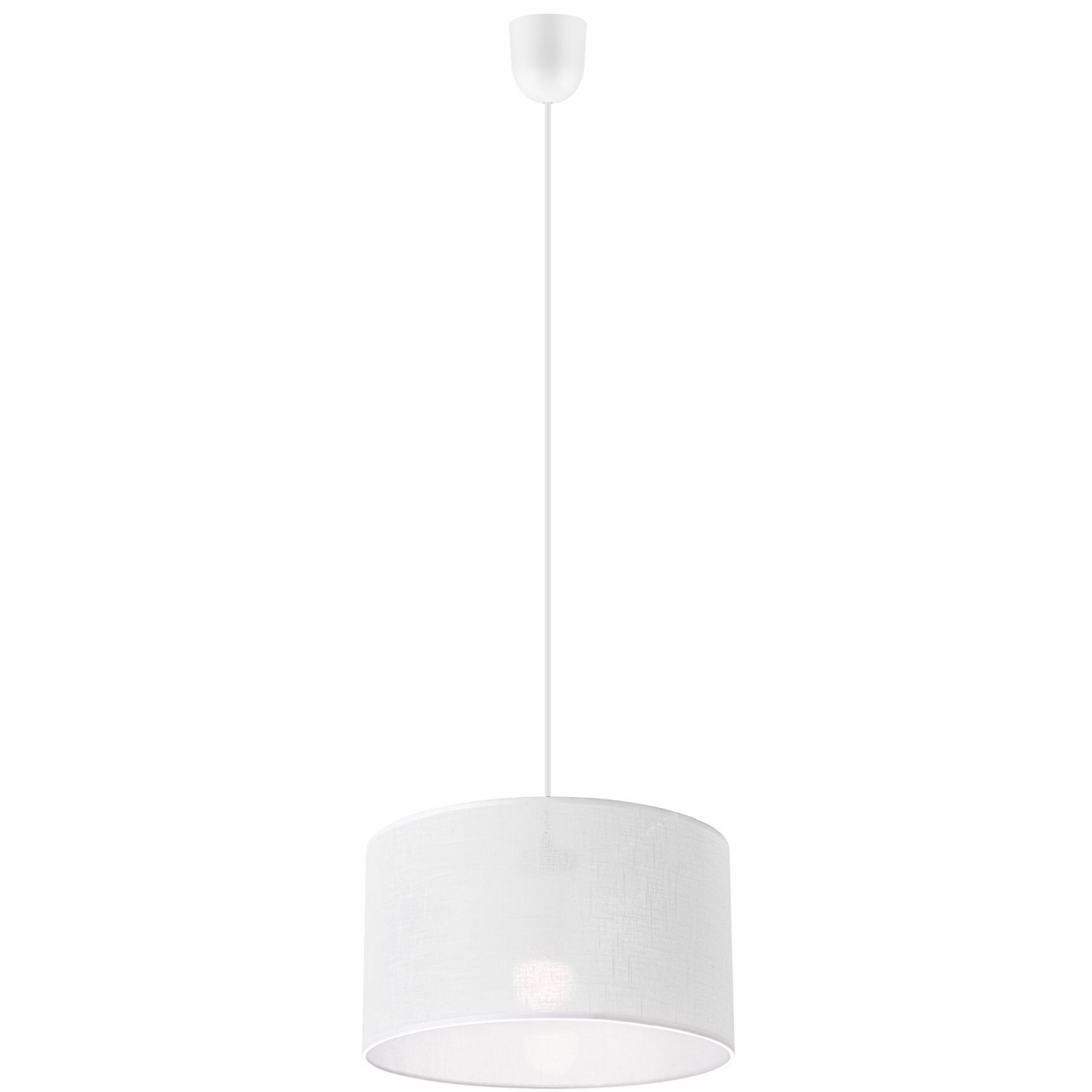 Lampe à suspendre Blanc Tissu Ø 35 cm réglable confortable Moderne E27